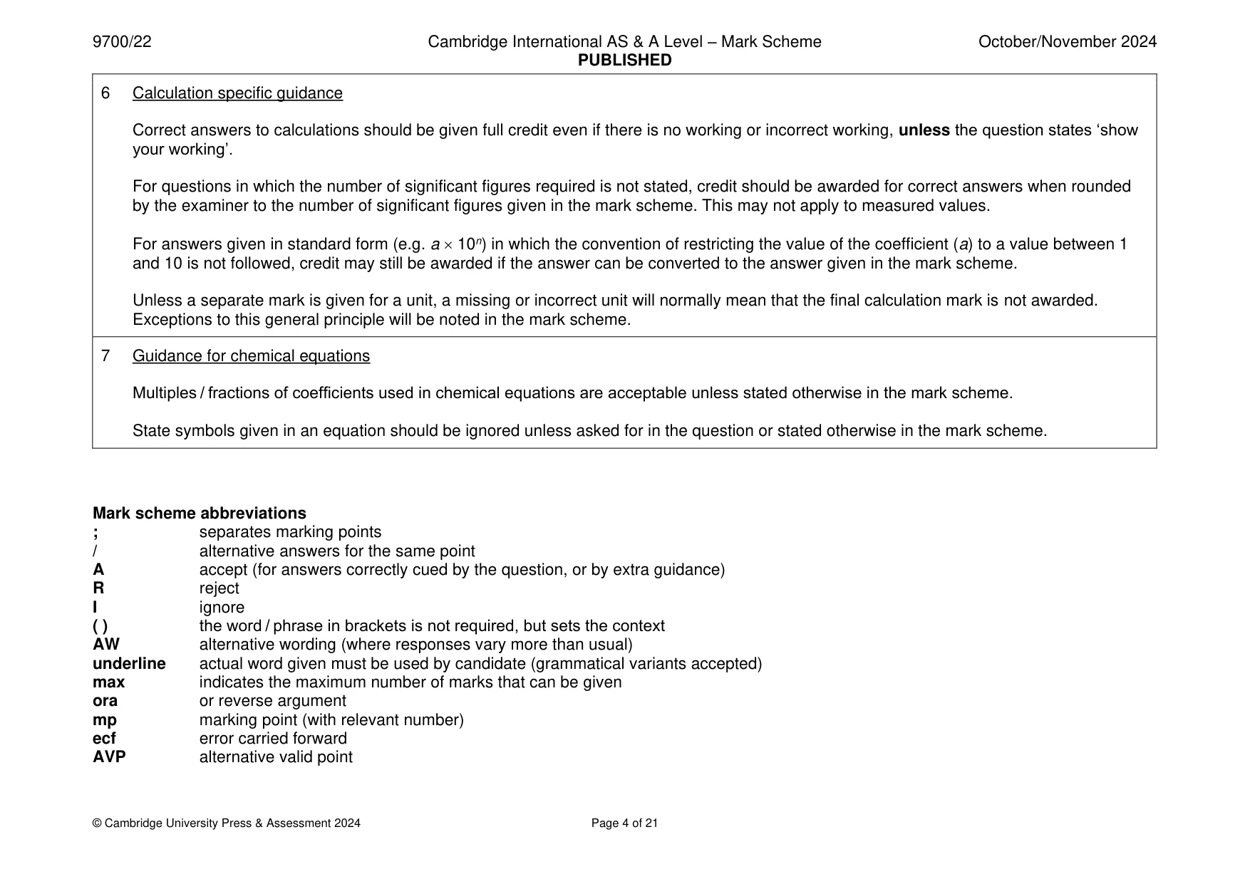 Mark scheme, page 4 of 21