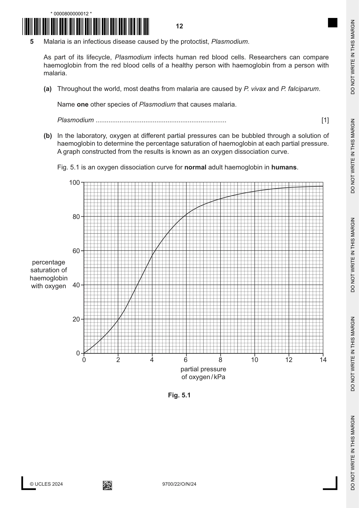 Cambridge A Level Biology 9700 2024 Oct/Nov Paper 2 · Variant 2 question paper, page 12 of 16