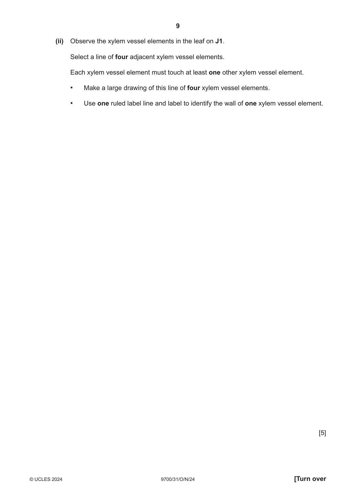 Cambridge A Level Biology 9700 2024 Oct/Nov Paper 3 · Variant 1 question paper, page 9 of 12