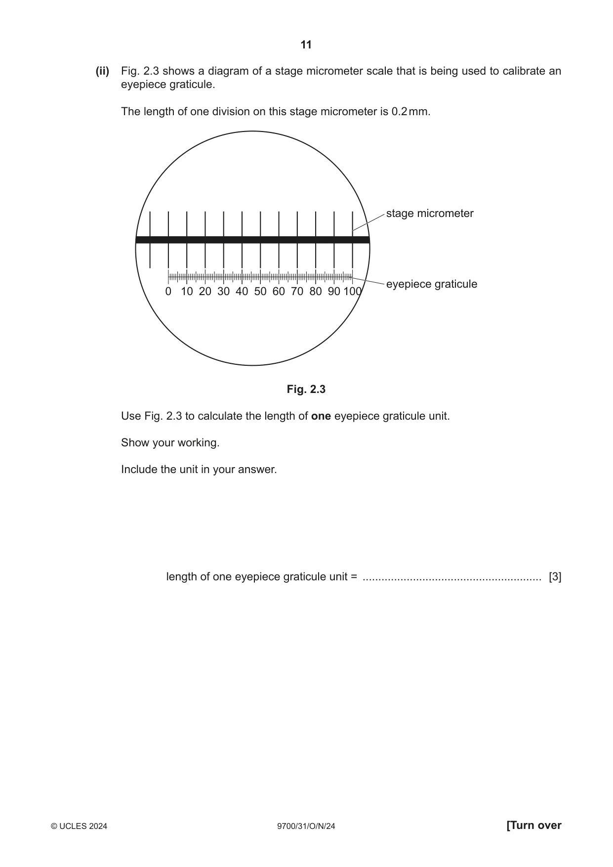 Cambridge A Level Biology 9700 2024 Oct/Nov Paper 3 · Variant 1 question paper, page 11 of 12