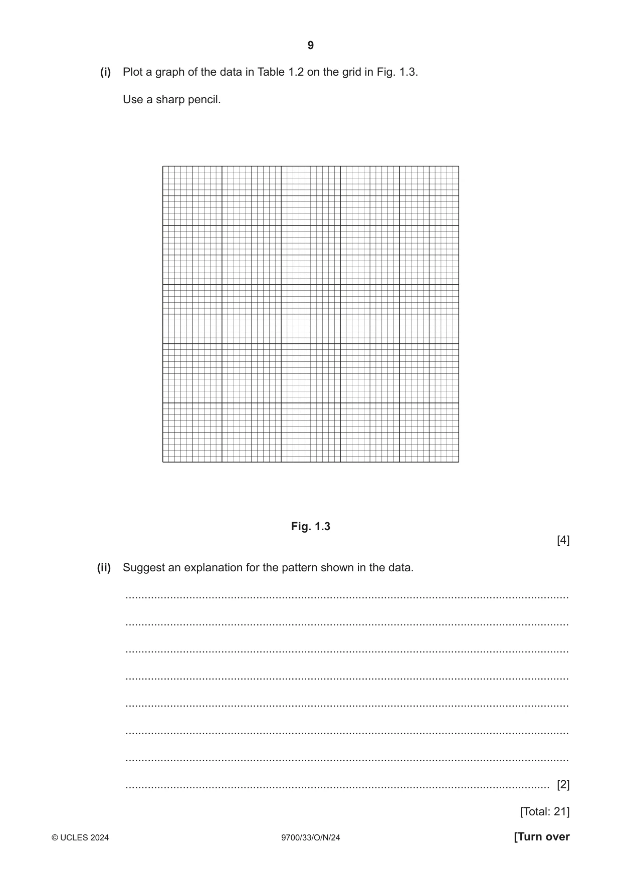 Cambridge A Level Biology 9700 2024 Oct/Nov Paper 3 · Variant 3 question paper, page 9 of 16