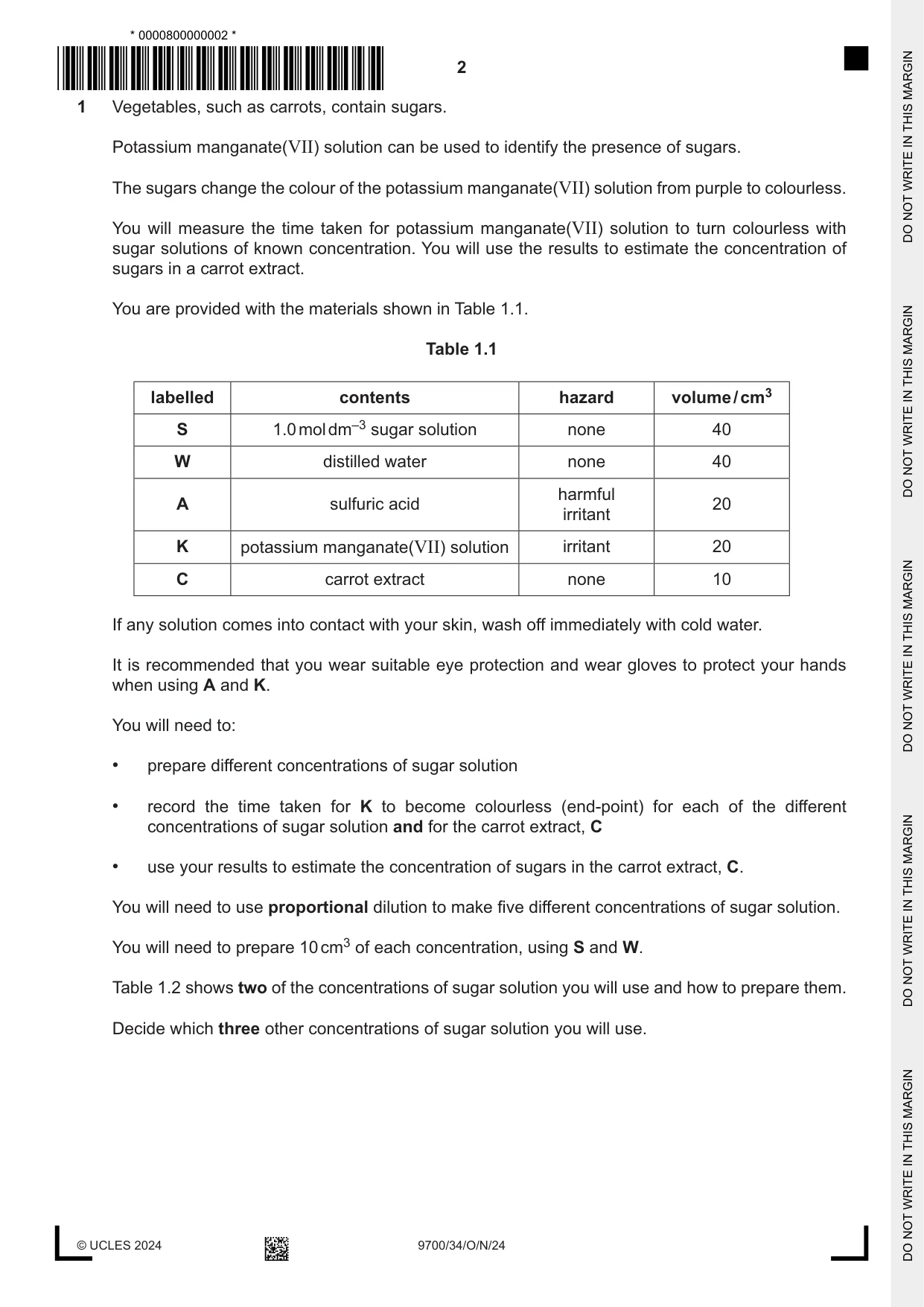 Cambridge A Level Biology 9700 2024 Oct/Nov Paper 3 · Variant 4 question paper, page 2 of 12