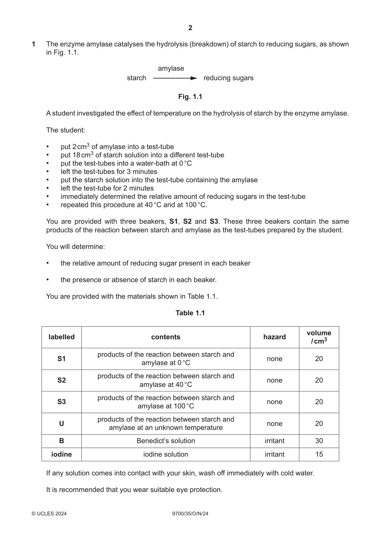 Cambridge A Level Biology 9700 2024 Oct/Nov Paper 3 · Variant 5 question paper, page 2 of 12