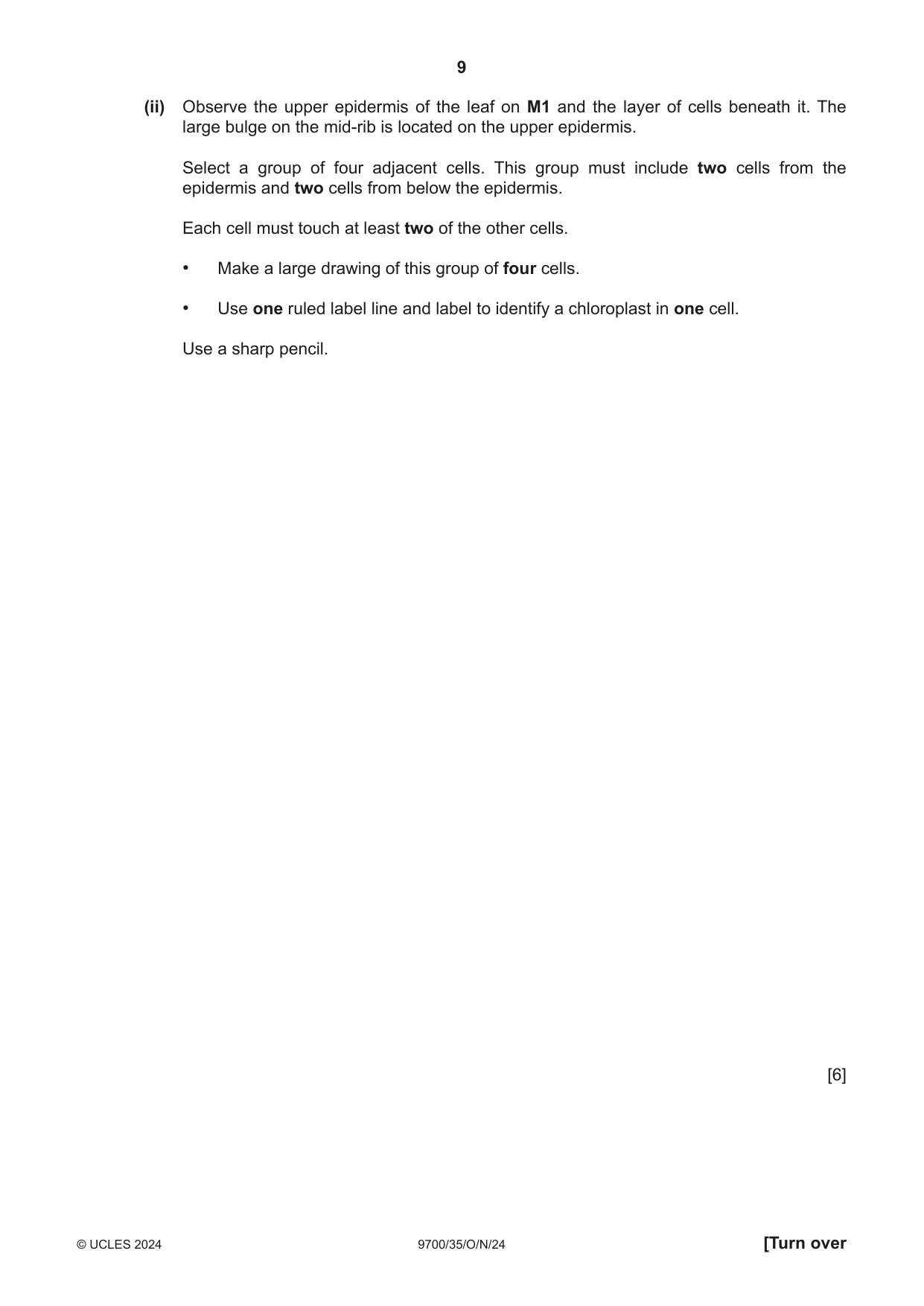 Cambridge A Level Biology 9700 2024 Oct/Nov Paper 3 · Variant 5 question paper, page 9 of 12