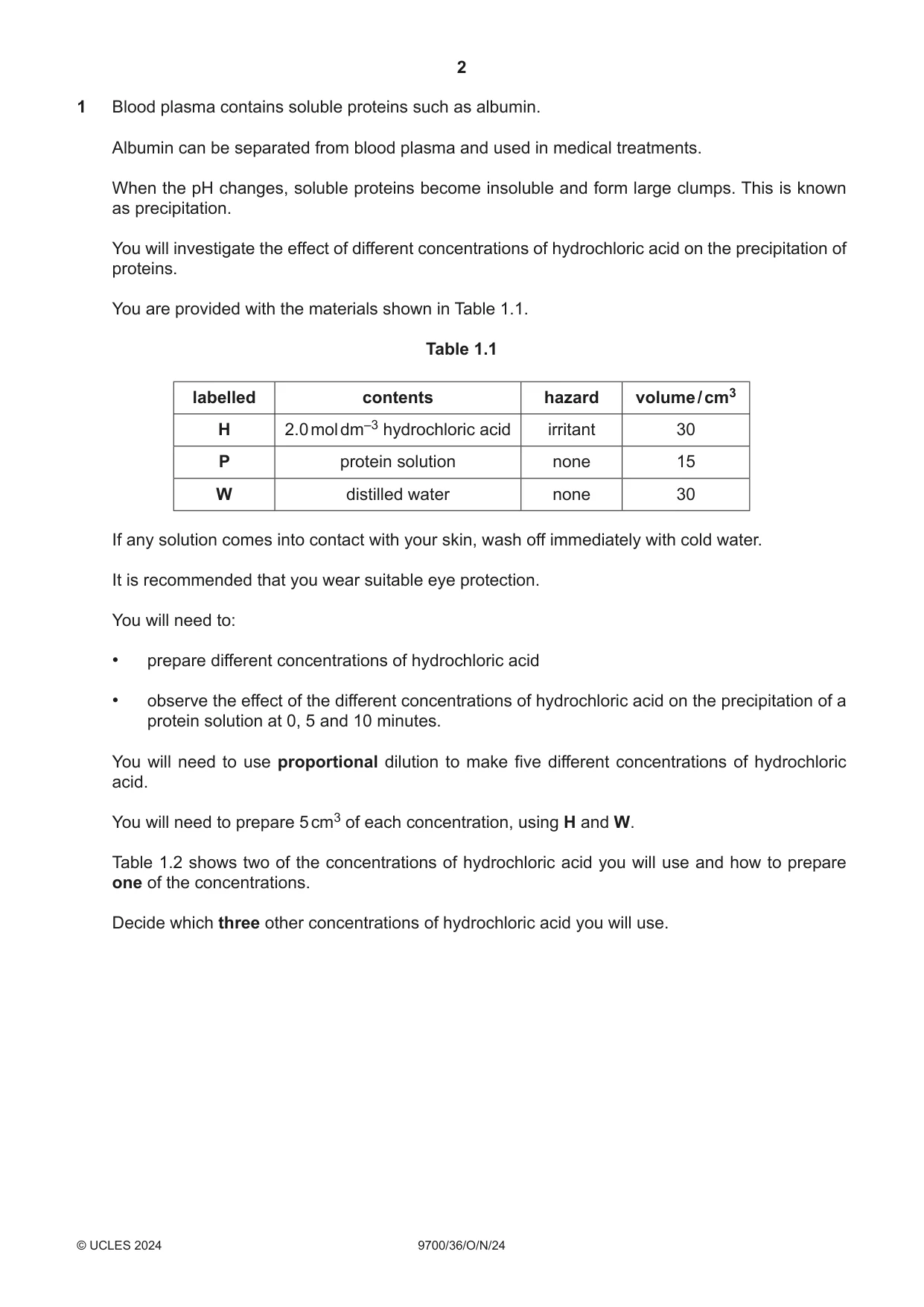 Cambridge A Level Biology 9700 2024 Oct/Nov Paper 3 · Variant 6 question paper, page 2 of 16