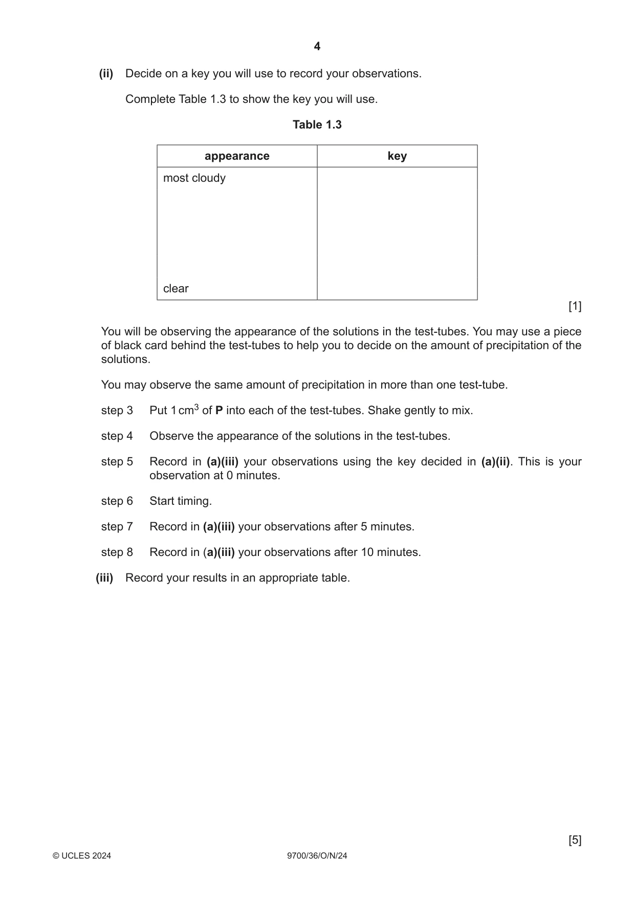 Cambridge A Level Biology 9700 2024 Oct/Nov Paper 3 · Variant 6 question paper, page 4 of 16