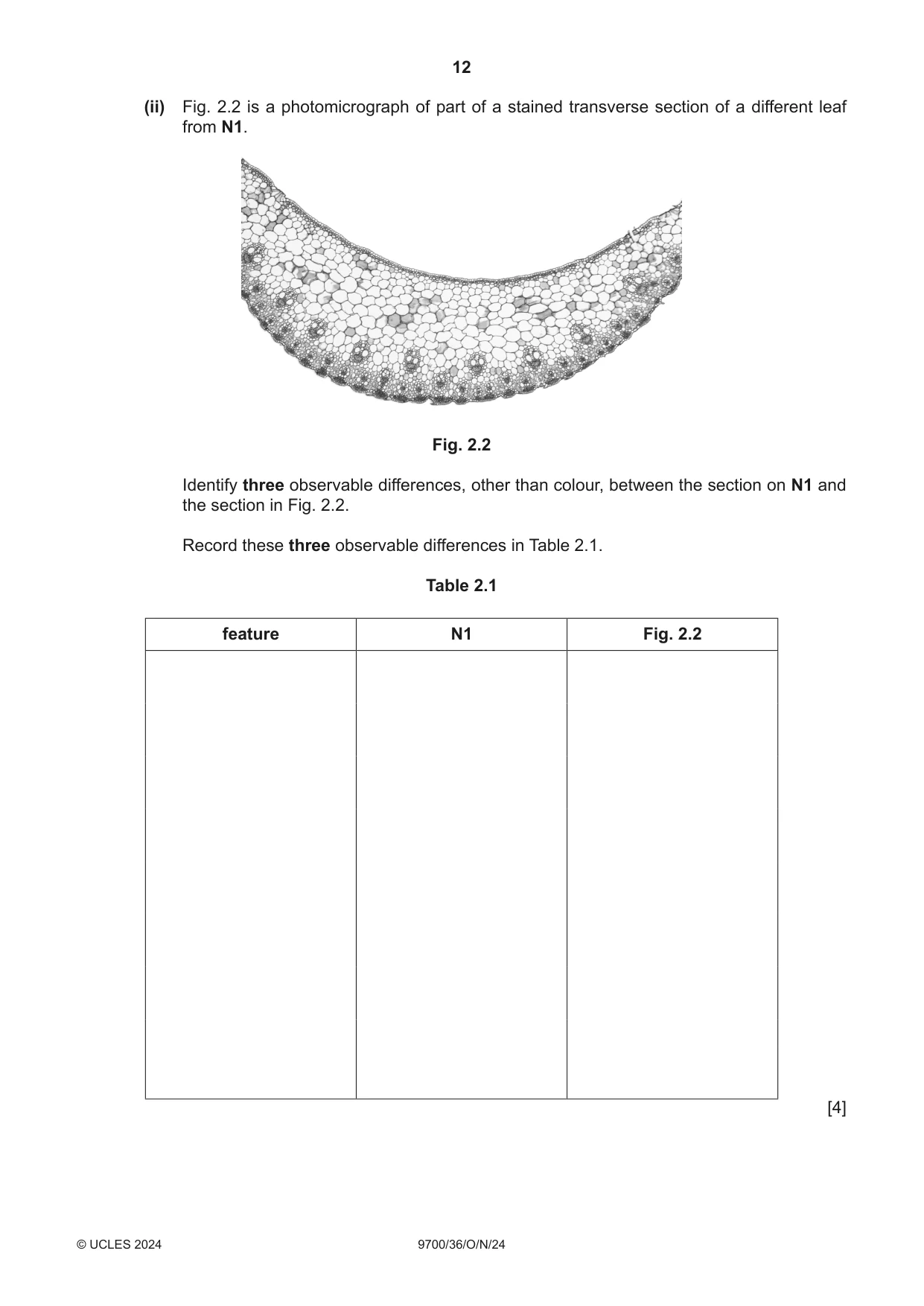 Cambridge A Level Biology 9700 2024 Oct/Nov Paper 3 · Variant 6 question paper, page 12 of 16