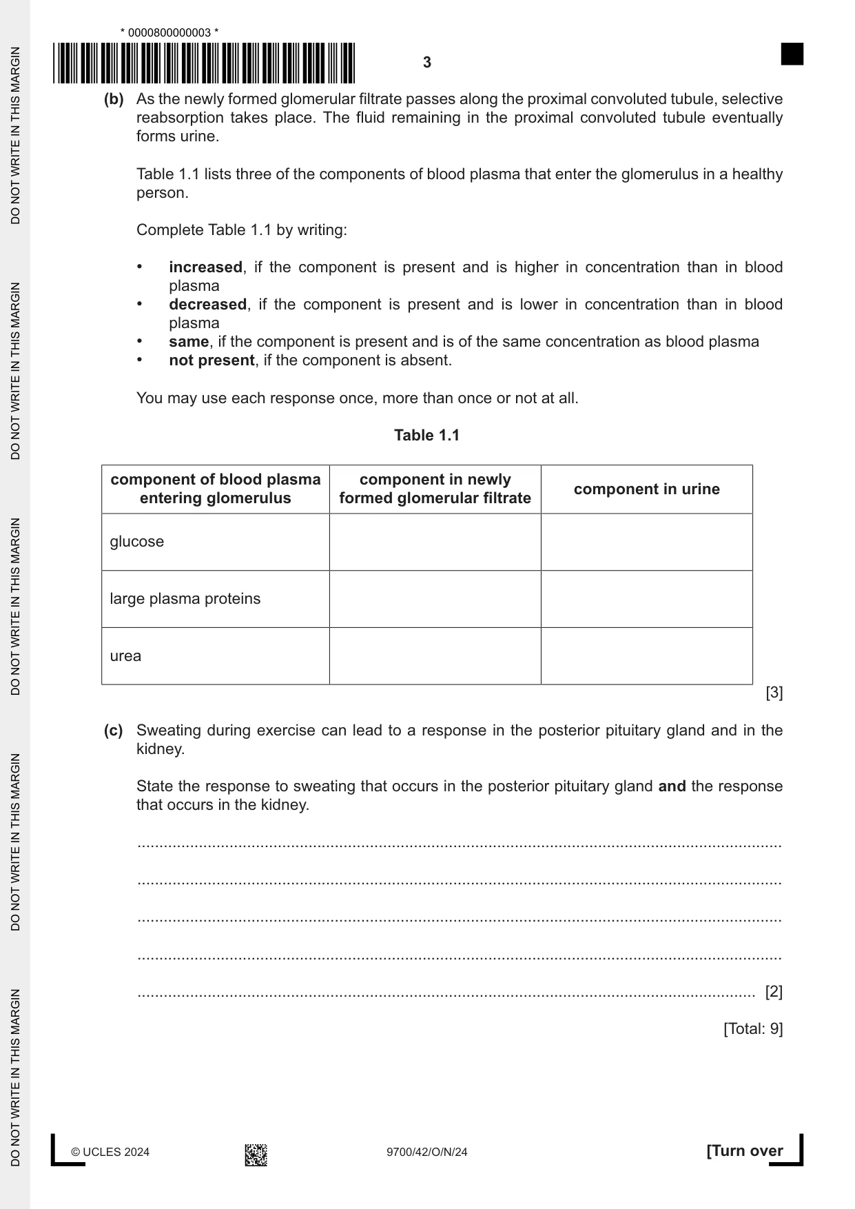 Cambridge A Level Biology 9700 2024 Oct/Nov Paper 4 · Variant 2 question paper, page 3 of 24