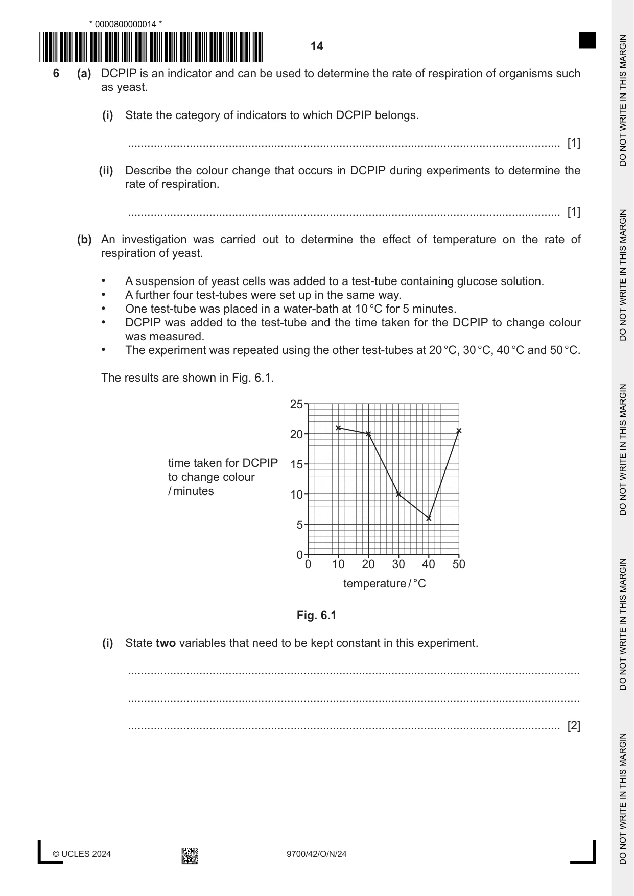 Cambridge A Level Biology 9700 2024 Oct/Nov Paper 4 · Variant 2 question paper, page 14 of 24