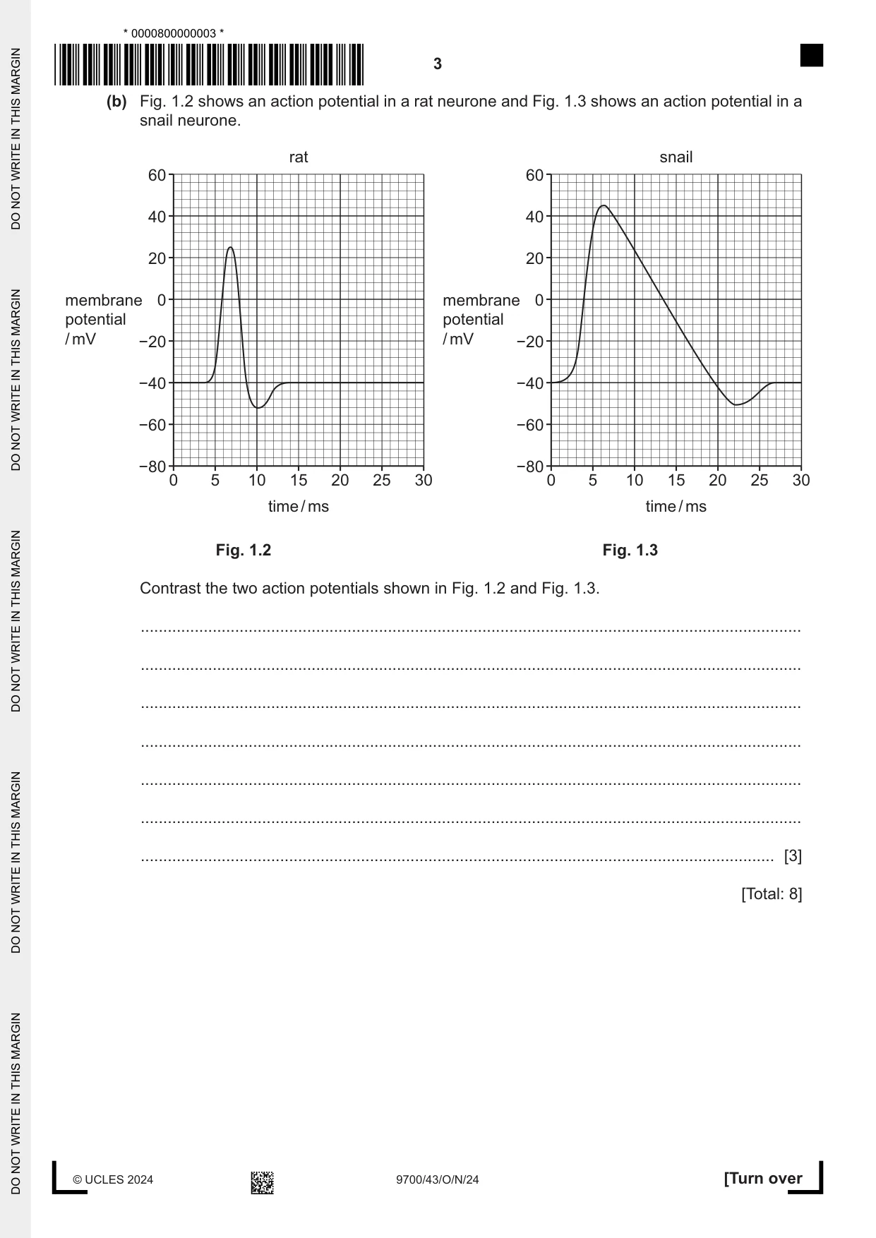 Cambridge A Level Biology 9700 2024 Oct/Nov Paper 4 · Variant 3 question paper, page 3 of 24