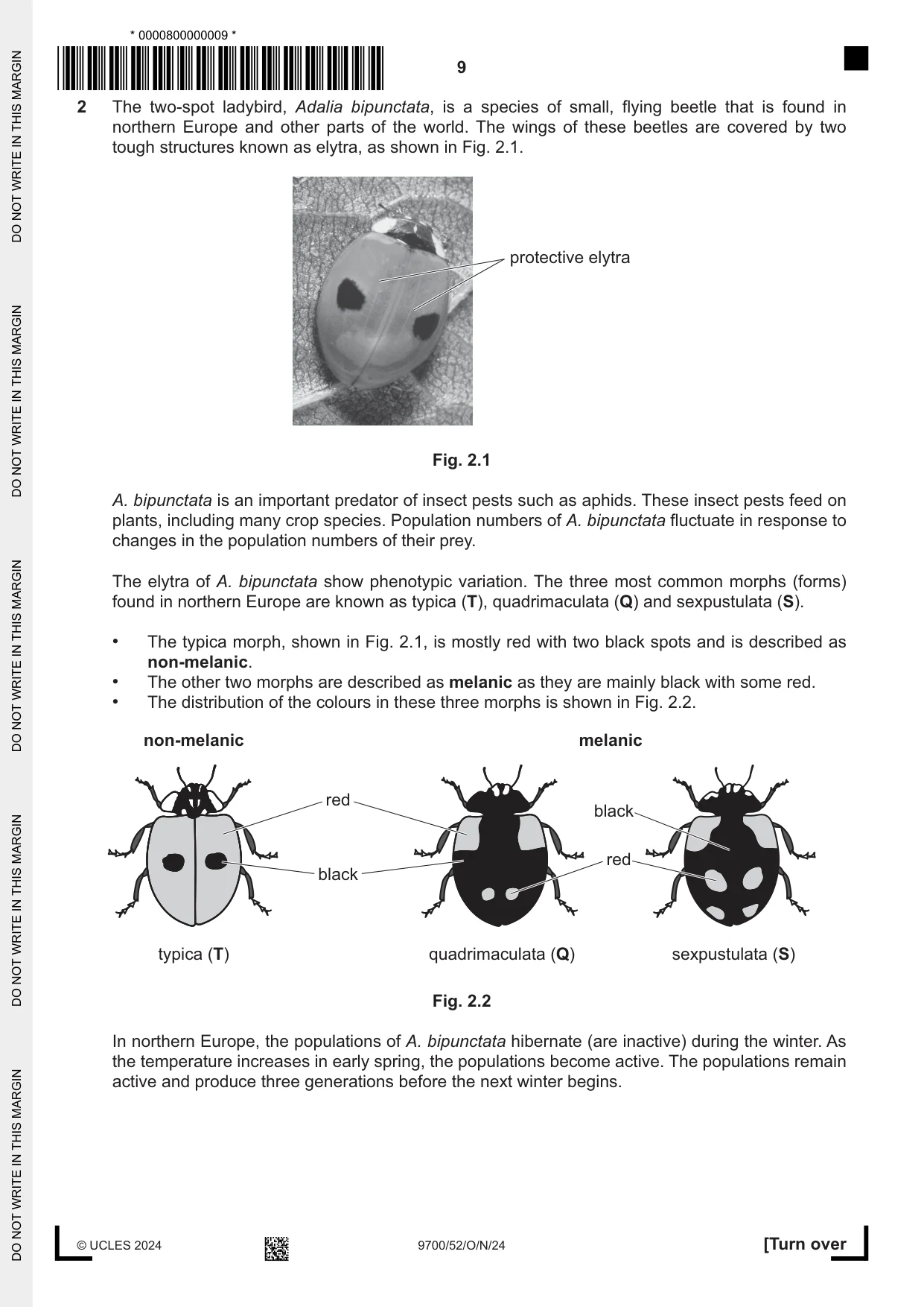 Cambridge A Level Biology 9700 2024 Oct/Nov Paper 5 · Variant 2 question paper, page 9 of 16