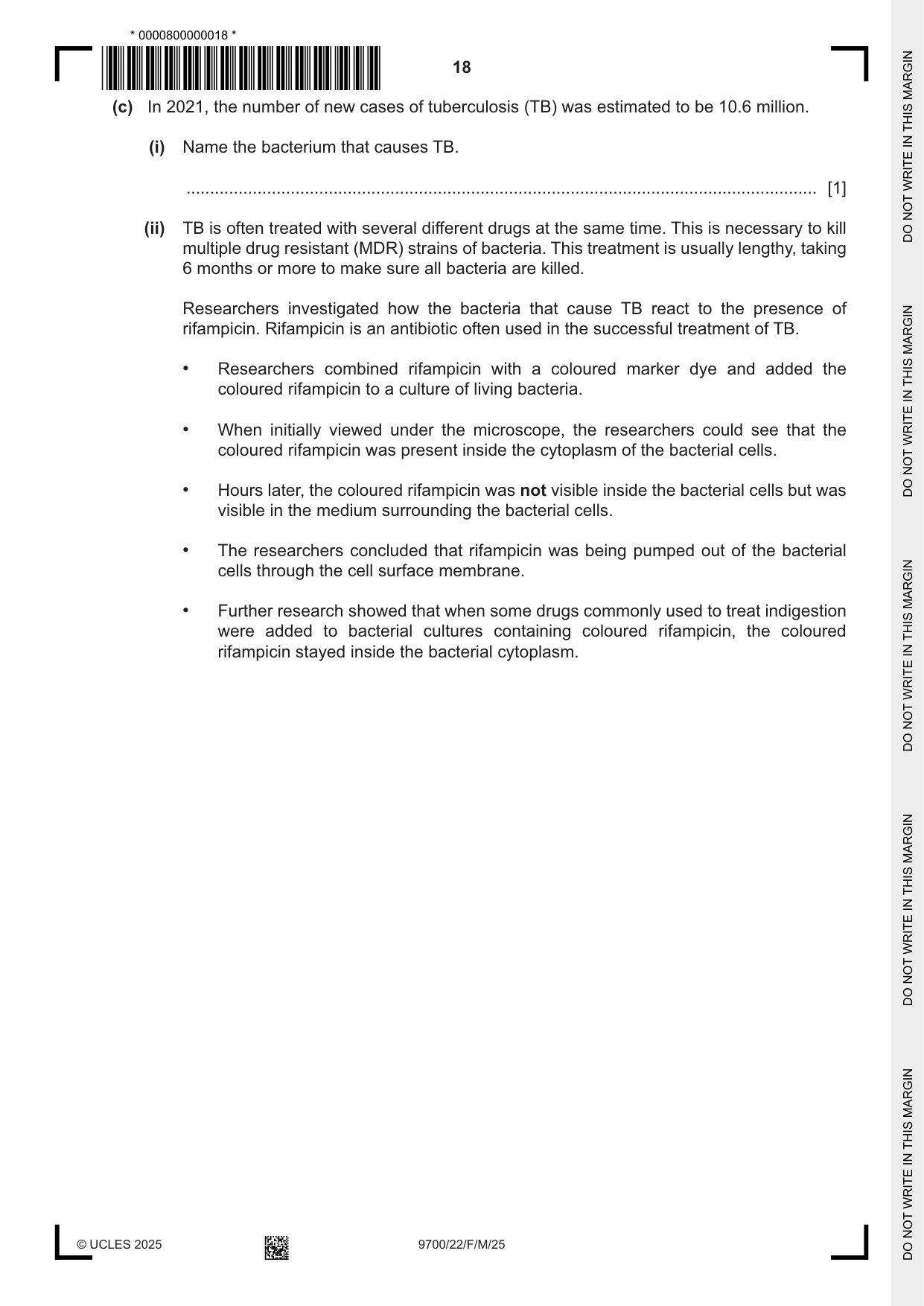 Cambridge A Level Biology 9700 2025 Feb/March Paper 2 · Variant 2 question paper, page 18 of 24