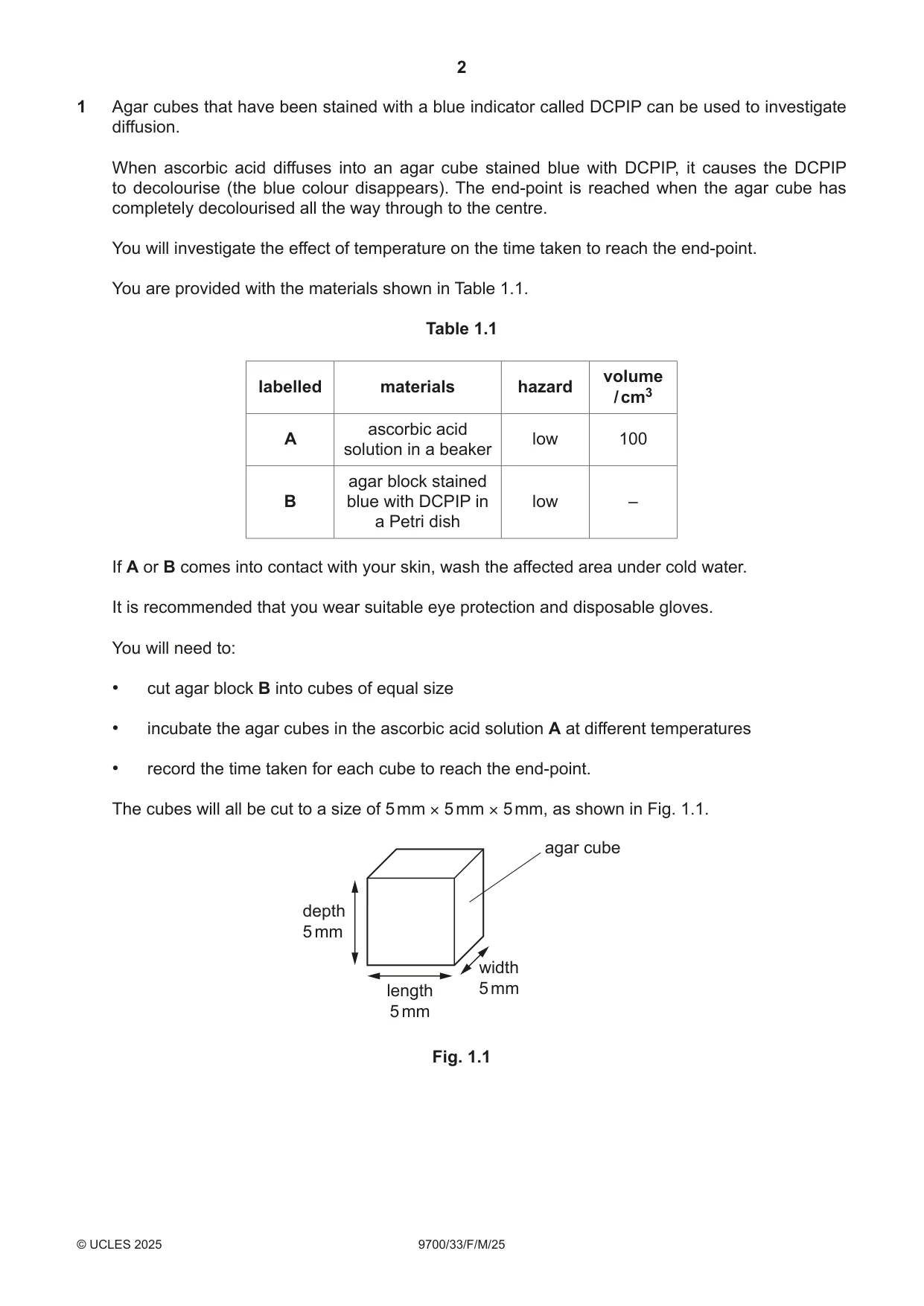 Cambridge A Level Biology 9700 2025 Feb/March Paper 3 · Variant 3 question paper, page 2 of 12