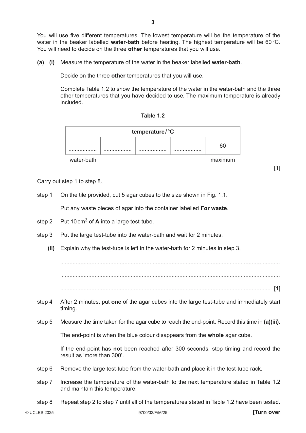 Cambridge A Level Biology 9700 2025 Feb/March Paper 3 · Variant 3 question paper, page 3 of 12