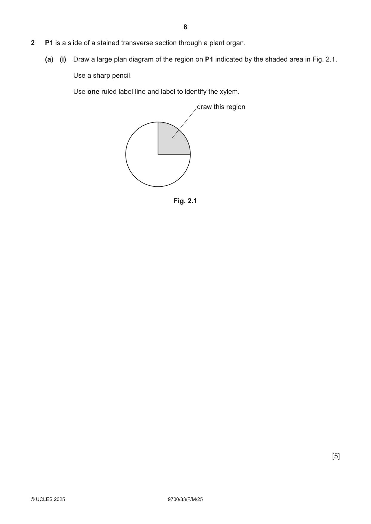 Cambridge A Level Biology 9700 2025 Feb/March Paper 3 · Variant 3 question paper, page 8 of 12