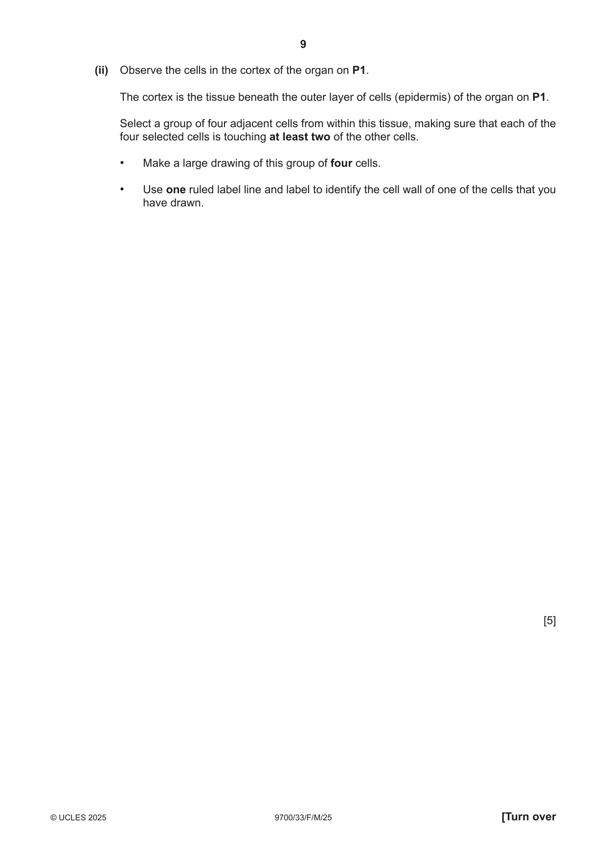 Cambridge A Level Biology 9700 2025 Feb/March Paper 3 · Variant 3 question paper, page 9 of 12