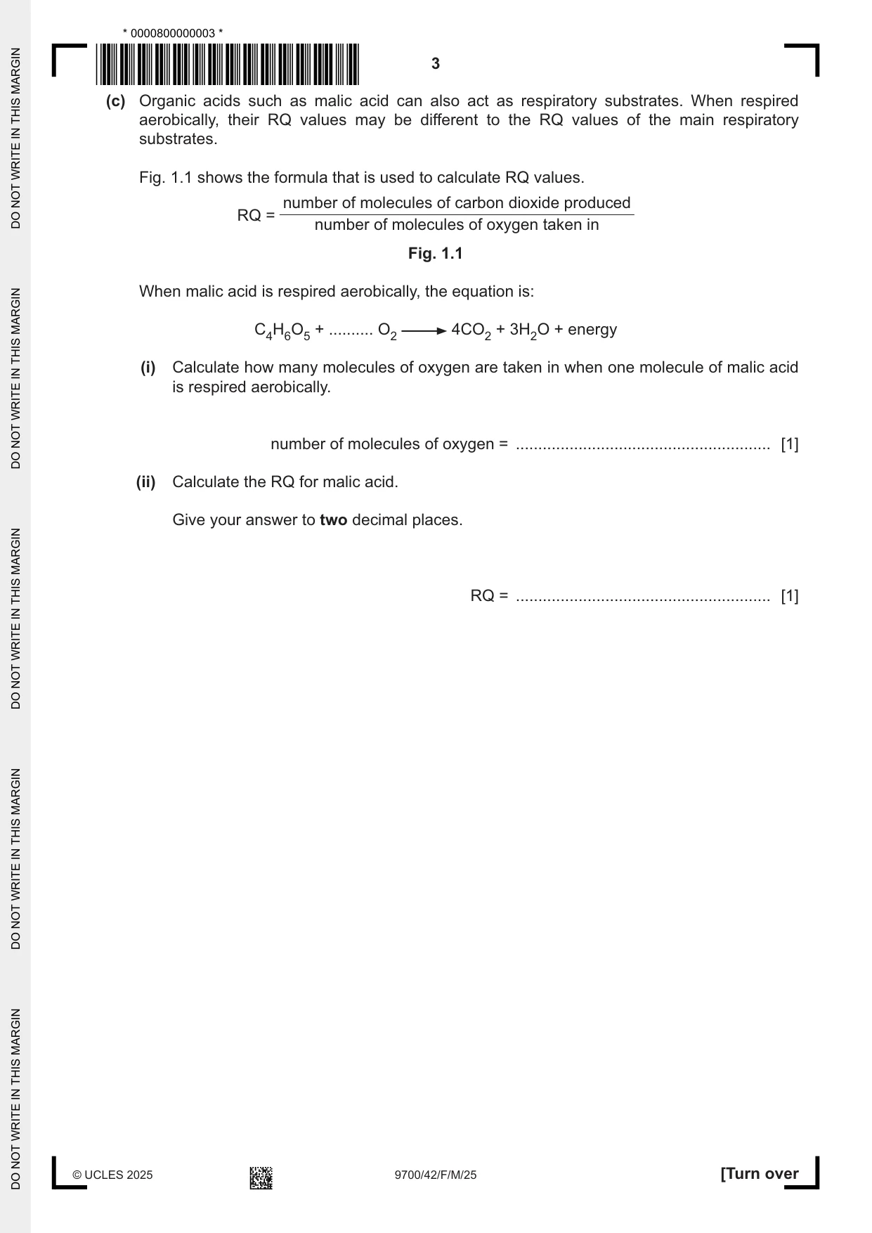 Cambridge A Level Biology 9700 2025 Feb/March Paper 4 · Variant 2 question paper, page 3 of 32