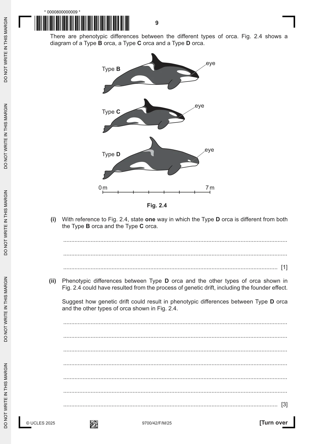 Cambridge A Level Biology 9700 2025 Feb/March Paper 4 · Variant 2 question paper, page 9 of 32