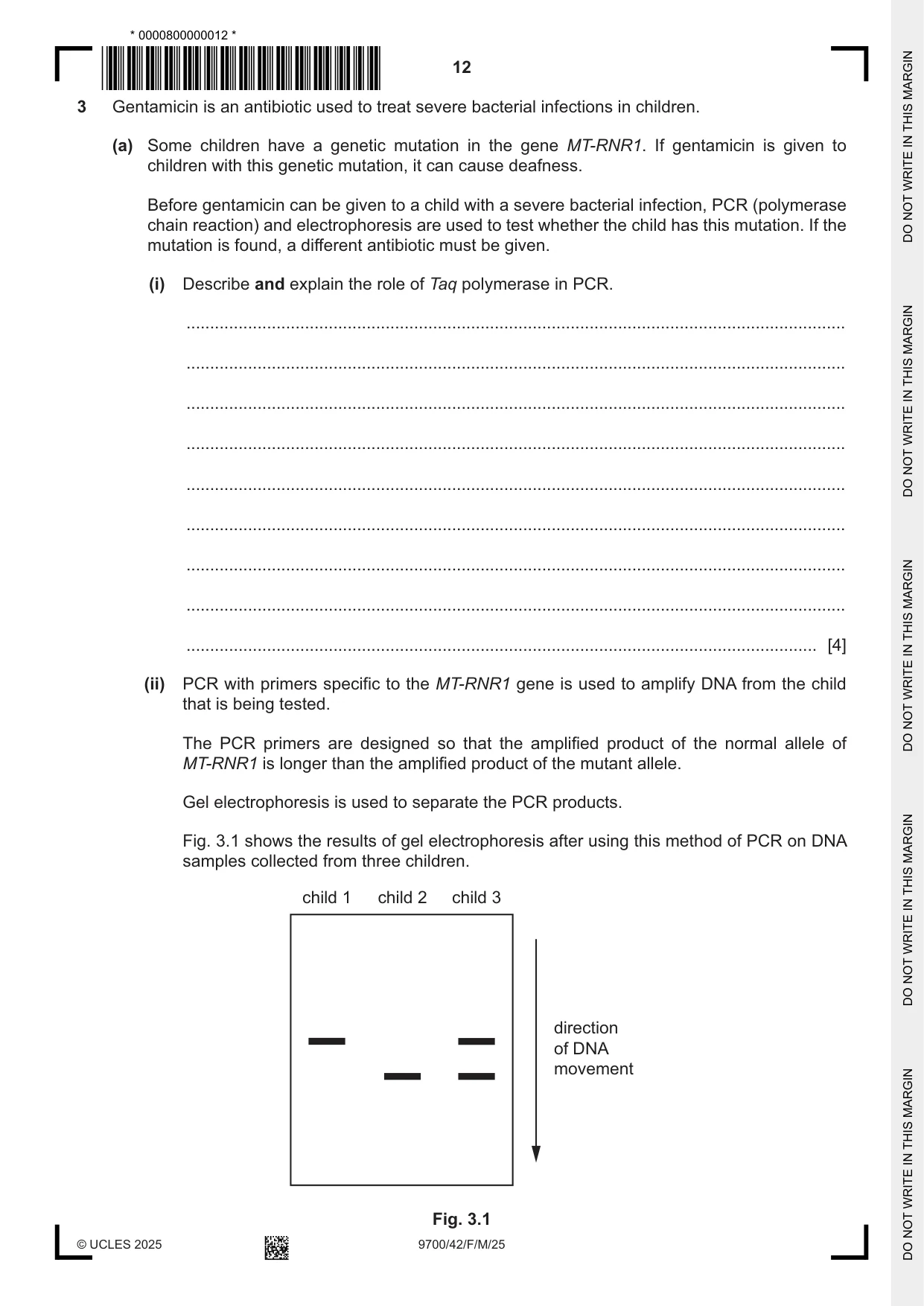 Cambridge A Level Biology 9700 2025 Feb/March Paper 4 · Variant 2 question paper, page 12 of 32