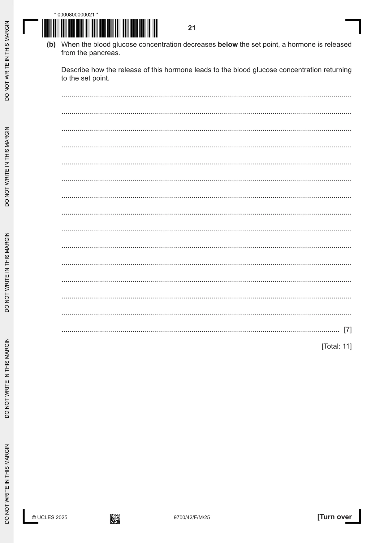 Cambridge A Level Biology 9700 2025 Feb/March Paper 4 · Variant 2 question paper, page 21 of 32