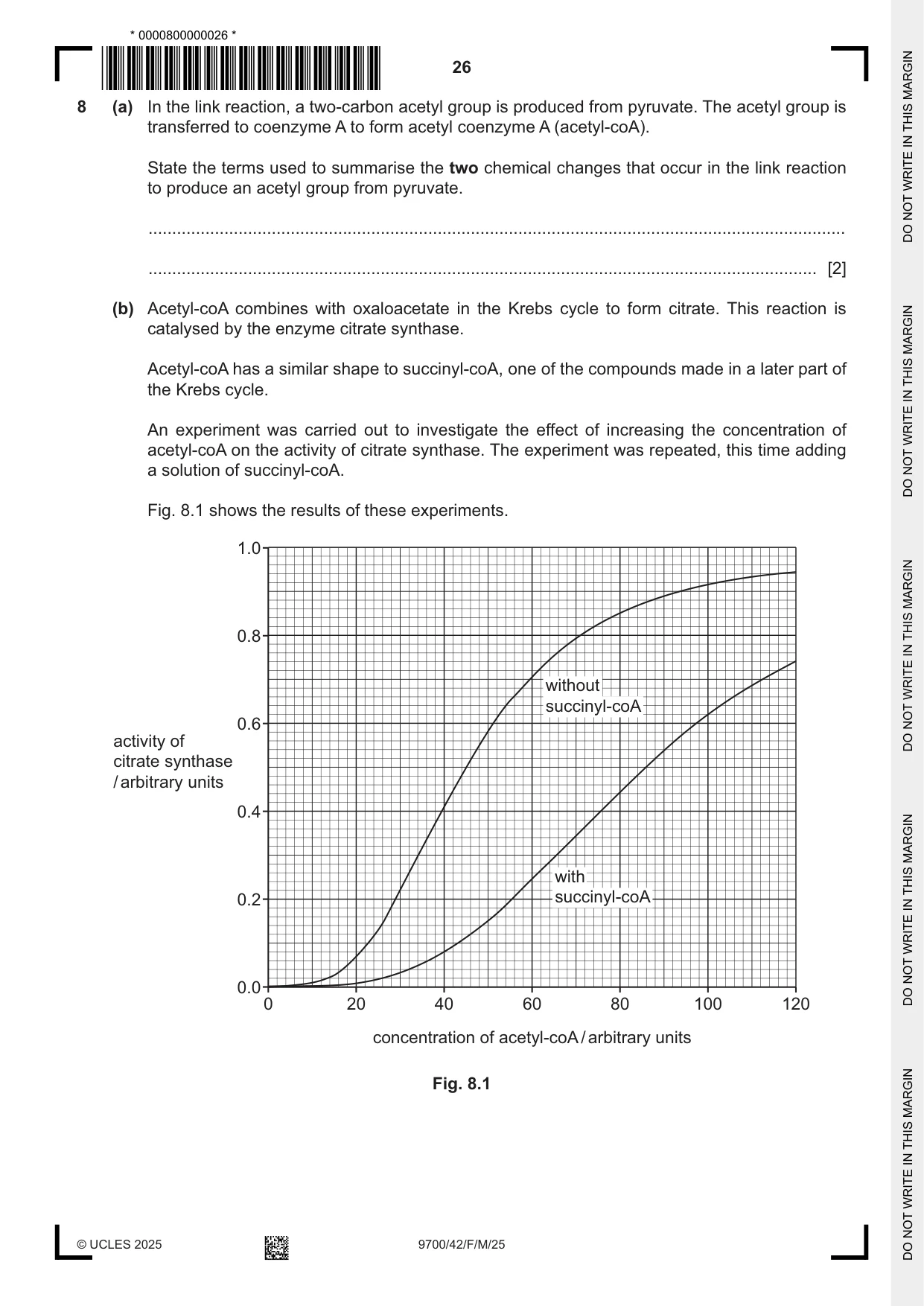 Cambridge A Level Biology 9700 2025 Feb/March Paper 4 · Variant 2 question paper, page 26 of 32