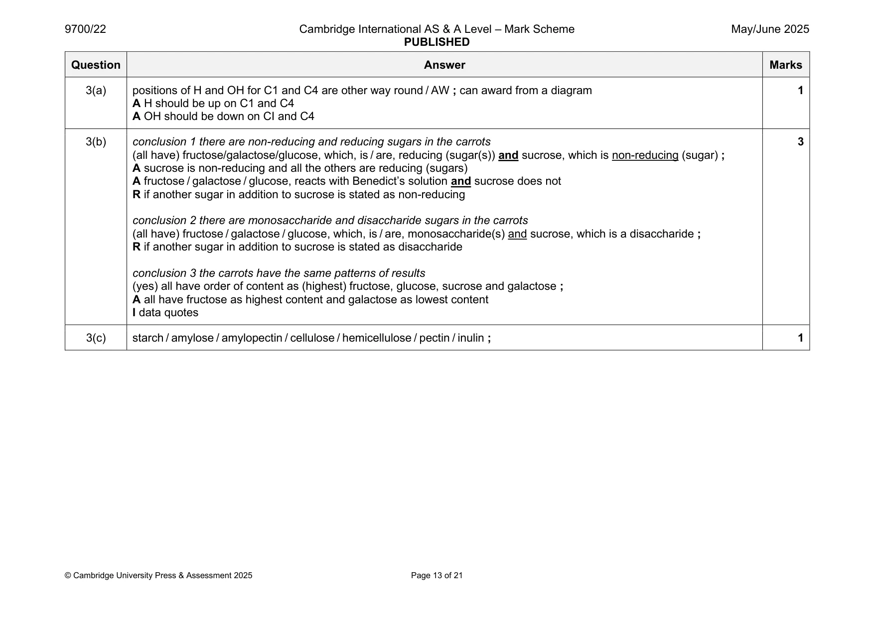 Mark scheme, page 13 of 21