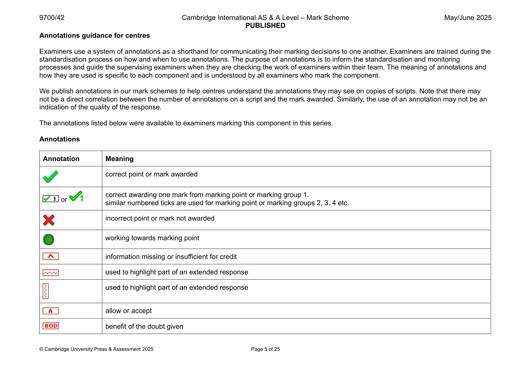 Mark scheme, page 5 of 25