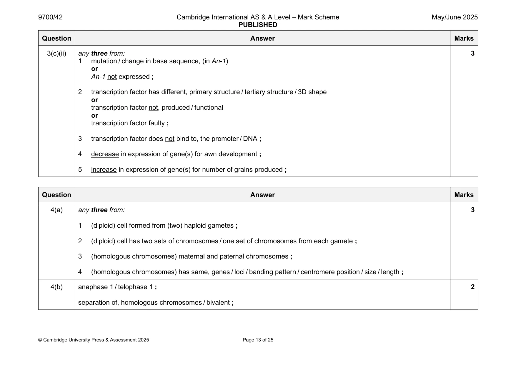 Mark scheme, page 13 of 25