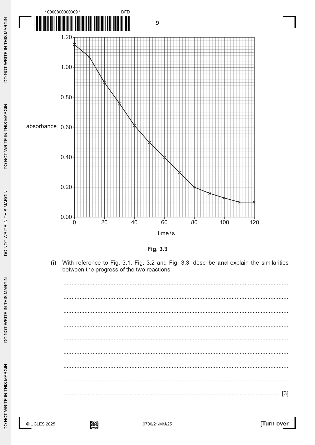 Cambridge A Level Biology 9700 2025 May/June Paper 2 · Variant 1 question paper, page 9 of 20