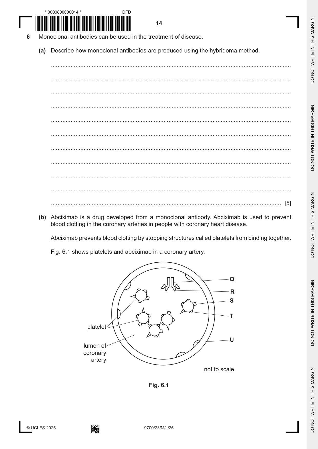 Cambridge A Level Biology 9700 2025 May/June Paper 2 · Variant 3 question paper, page 14 of 16