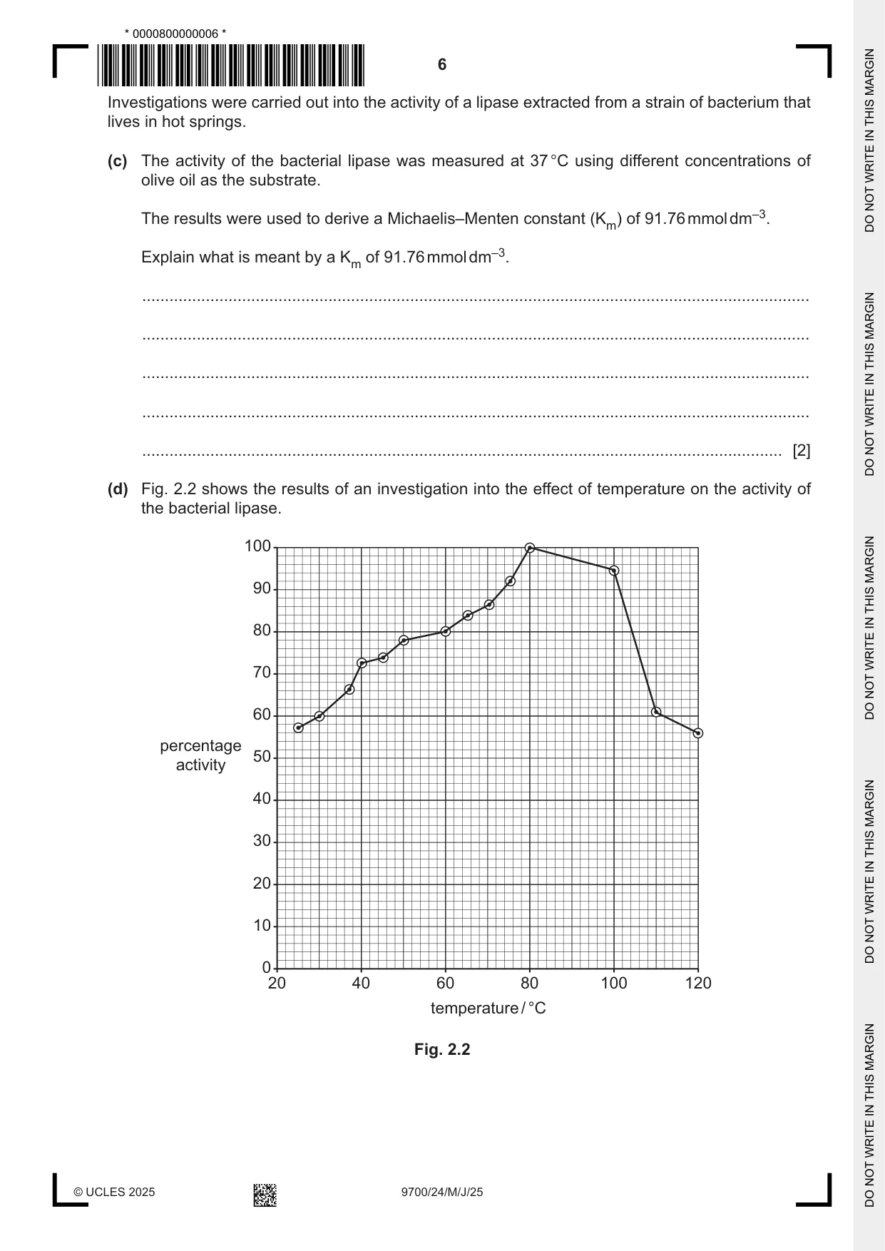 Cambridge A Level Biology 9700 2025 May/June Paper 2 · Variant 4 question paper, page 6 of 16