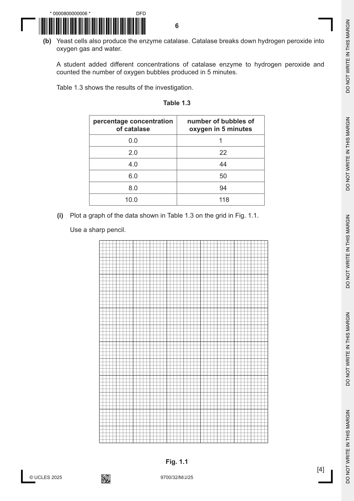 Cambridge A Level Biology 9700 2025 May/June Paper 3 · Variant 2 question paper, page 6 of 12
