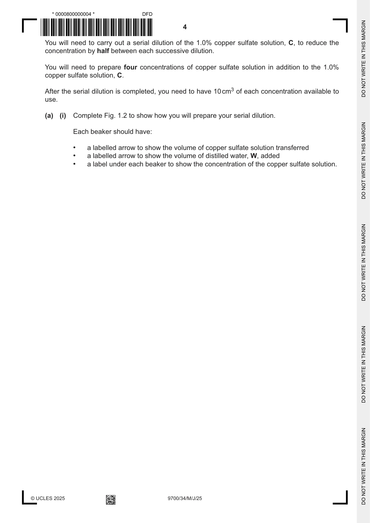 Cambridge A Level Biology 9700 2025 May/June Paper 3 · Variant 4 question paper, page 4 of 16