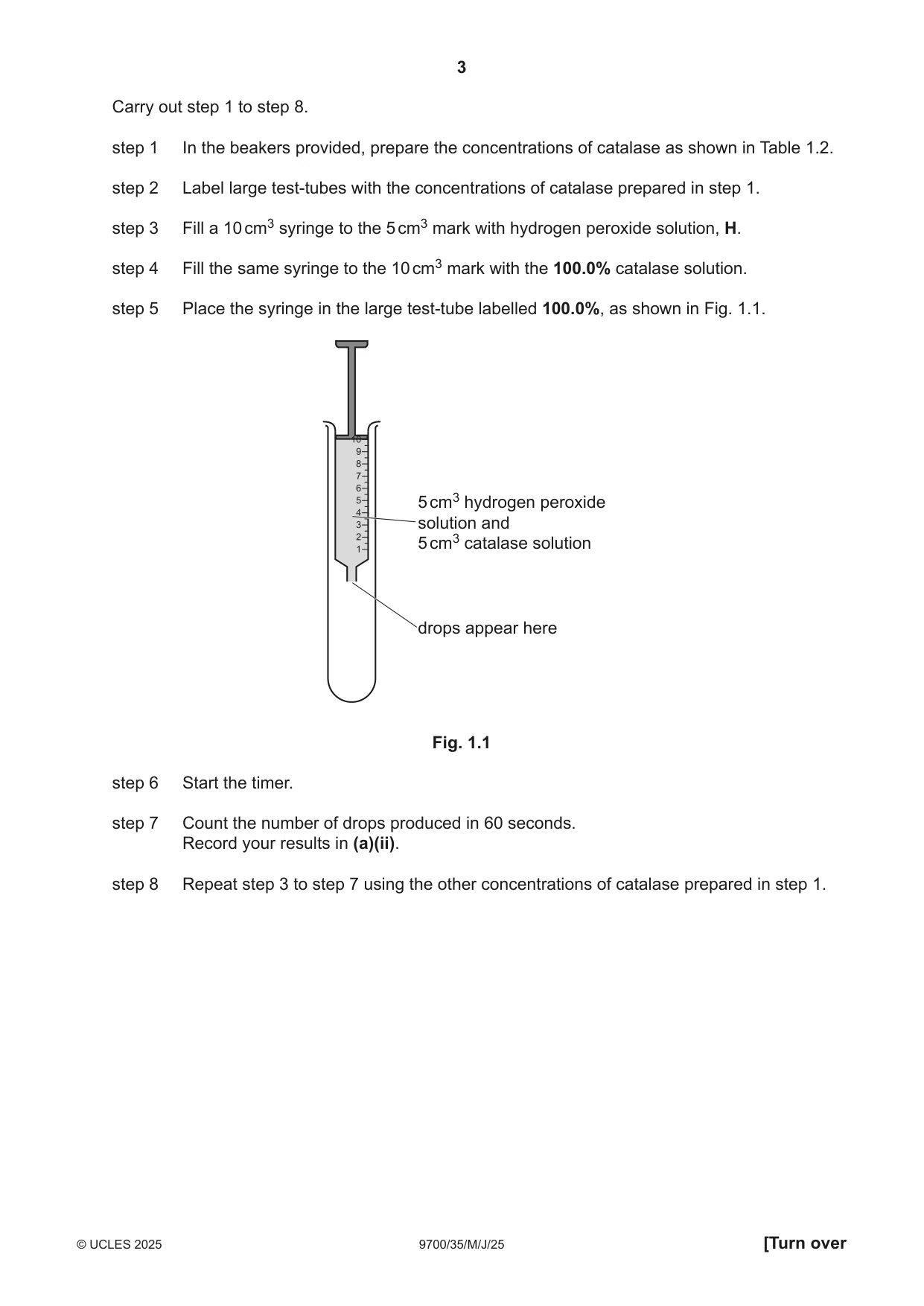 Cambridge A Level Biology 9700 2025 May/June Paper 3 · Variant 5 question paper, page 3 of 12