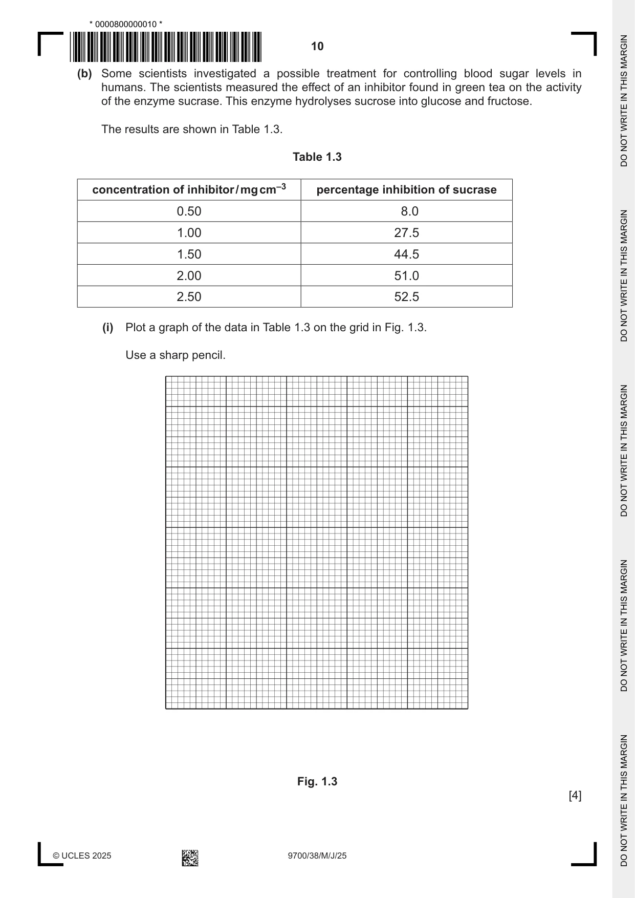 Cambridge A Level Biology 9700 2025 May/June Paper 3 · Variant 8 question paper, page 10 of 16
