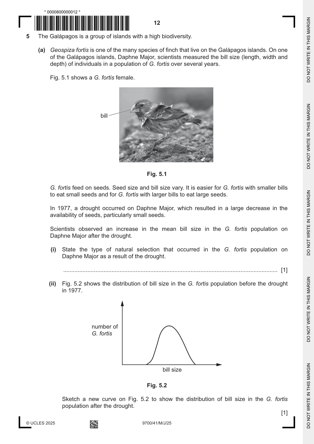 Cambridge A Level Biology 9700 2025 May/June Paper 4 · Variant 1 question paper, page 12 of 24