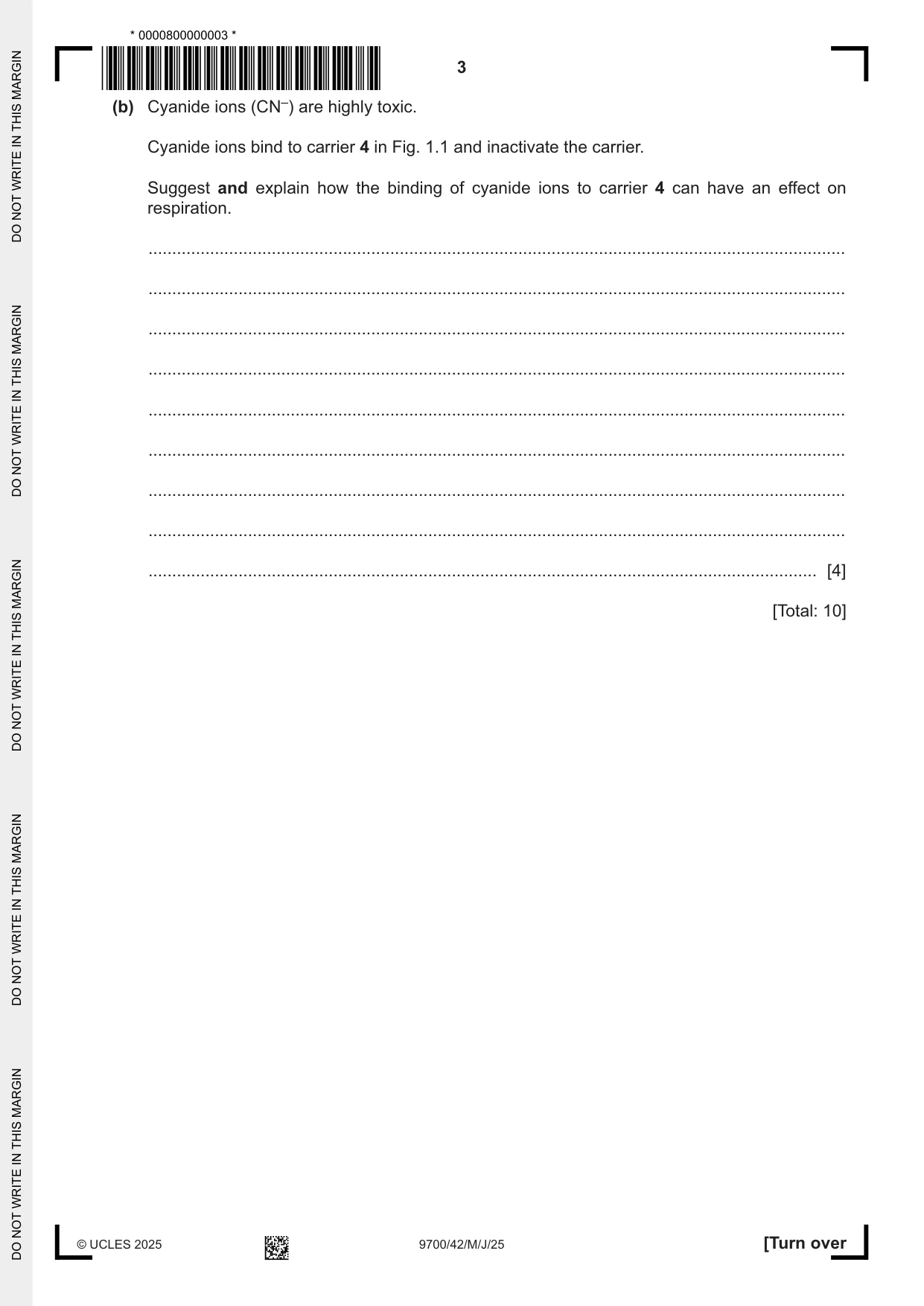 Cambridge A Level Biology 9700 2025 May/June Paper 4 · Variant 2 question paper, page 3 of 24