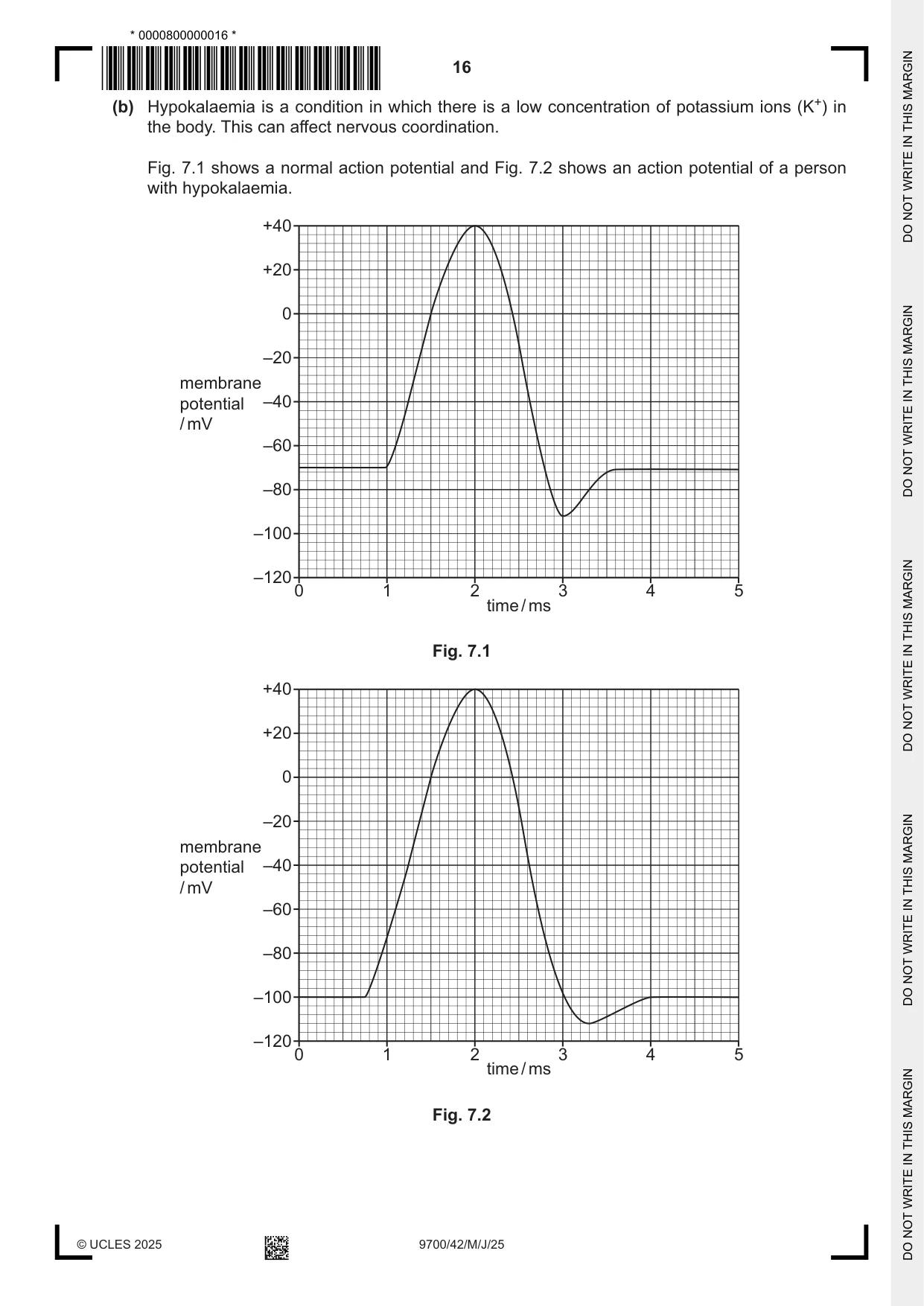 Cambridge A Level Biology 9700 2025 May/June Paper 4 · Variant 2 question paper, page 16 of 24