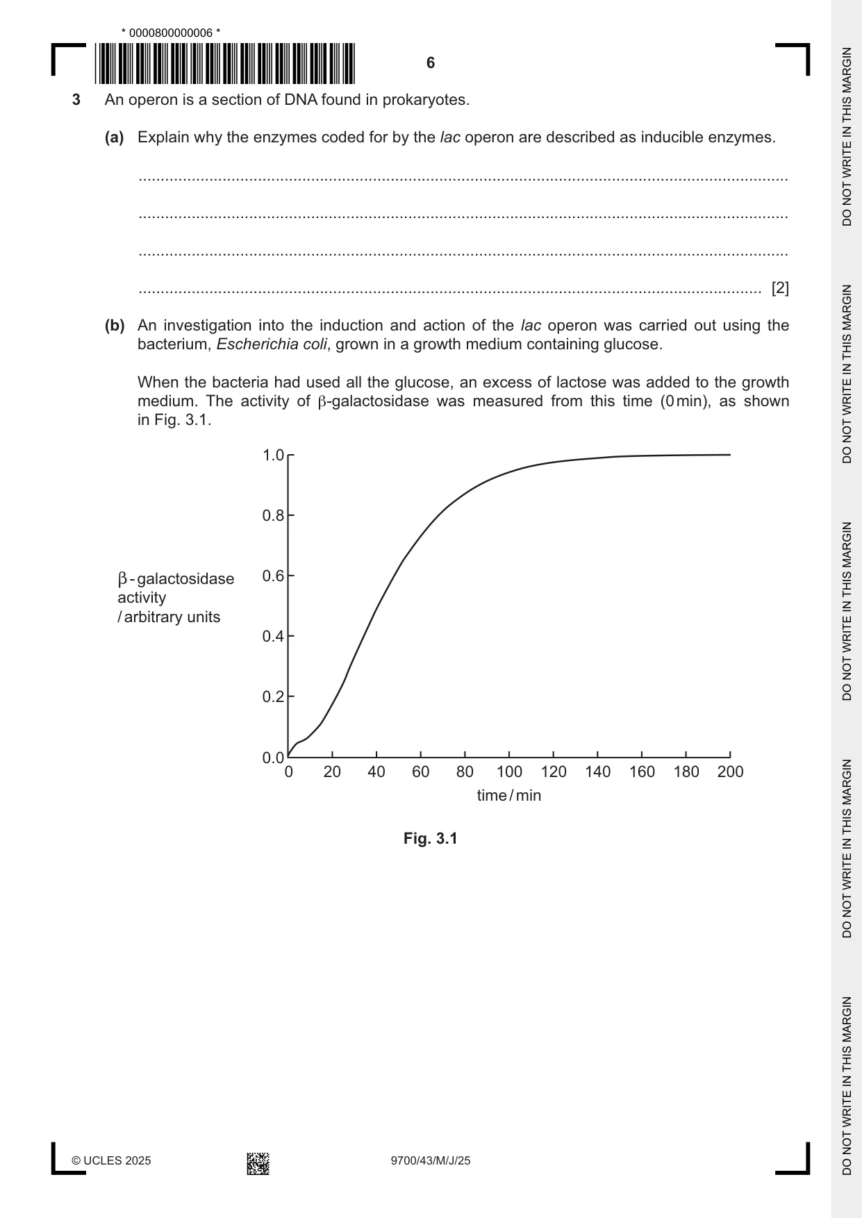 Cambridge A Level Biology 9700 2025 May/June Paper 4 · Variant 3 question paper, page 6 of 24