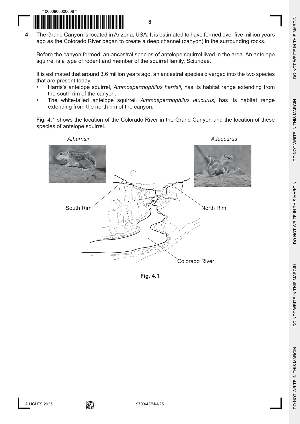 Cambridge A Level Biology 9700 2025 May/June Paper 4 · Variant 3 question paper, page 8 of 24