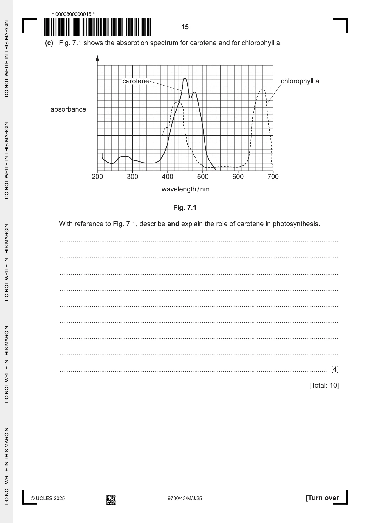 Cambridge A Level Biology 9700 2025 May/June Paper 4 · Variant 3 question paper, page 15 of 24