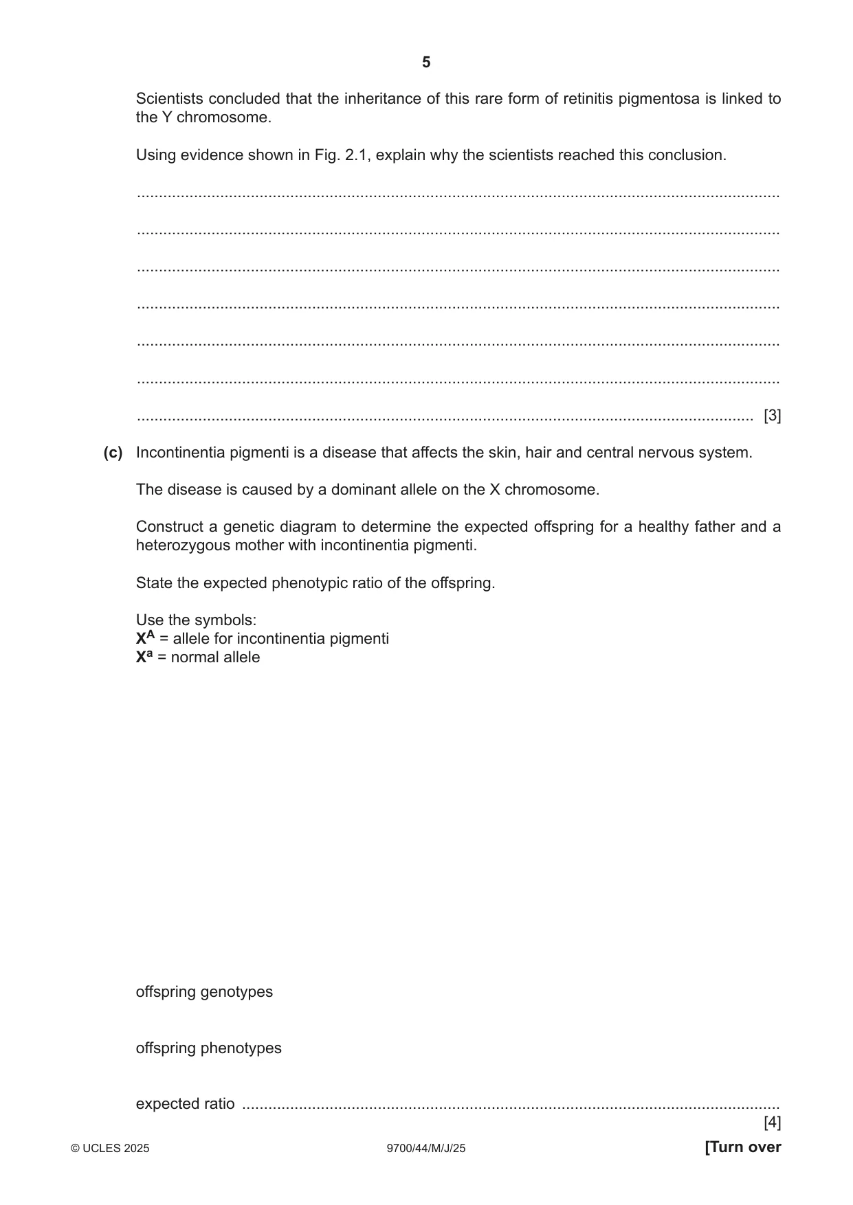 Cambridge A Level Biology 9700 2025 May/June Paper 4 · Variant 4 question paper, page 5 of 24