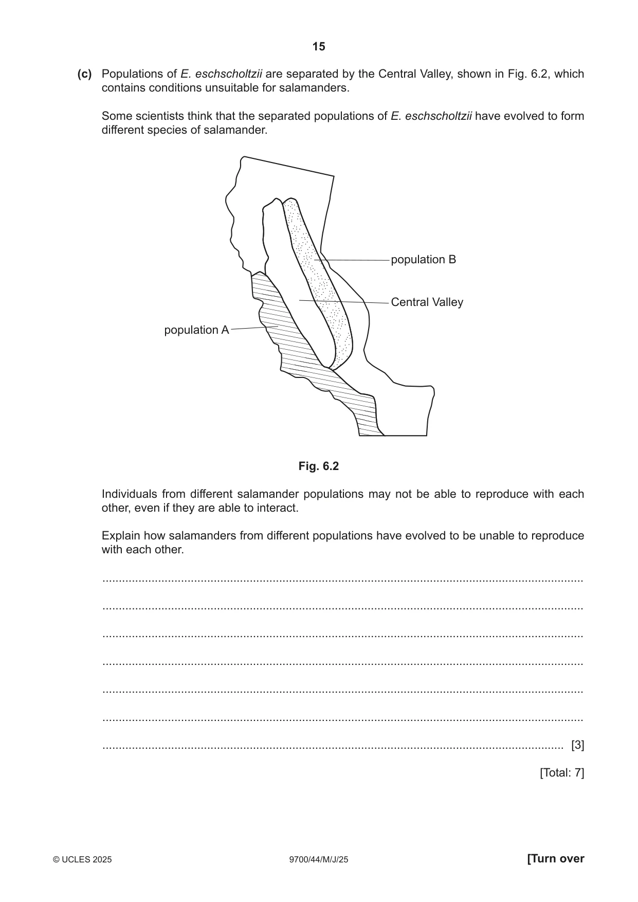Cambridge A Level Biology 9700 2025 May/June Paper 4 · Variant 4 question paper, page 15 of 24