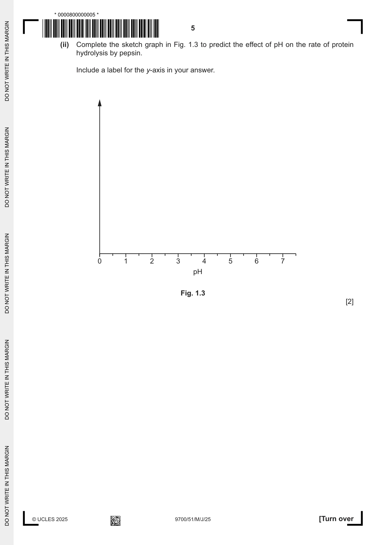 Cambridge A Level Biology 9700 2025 May/June Paper 5 · Variant 1 question paper, page 5 of 16