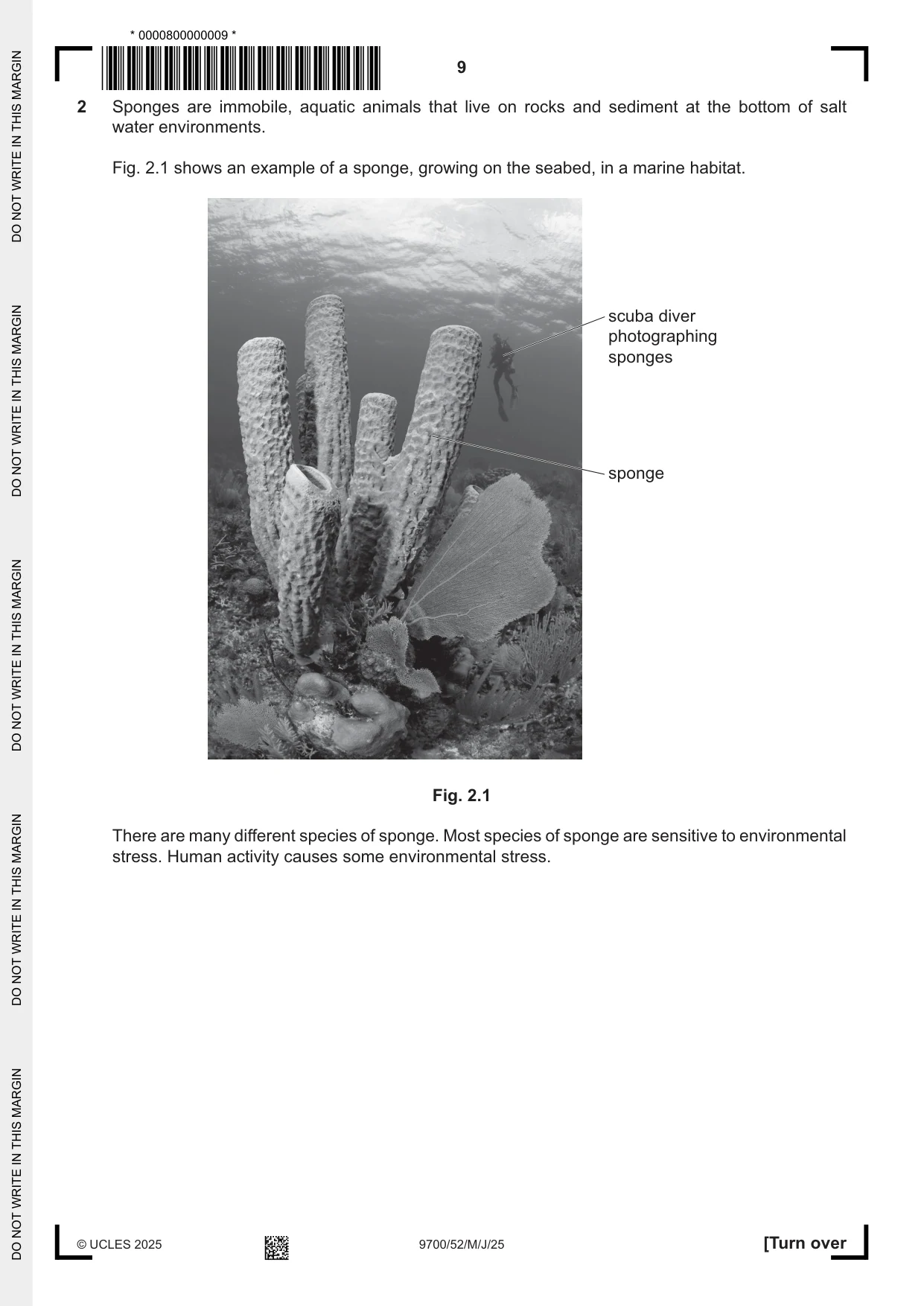 Cambridge A Level Biology 9700 2025 May/June Paper 5 · Variant 2 question paper, page 9 of 12