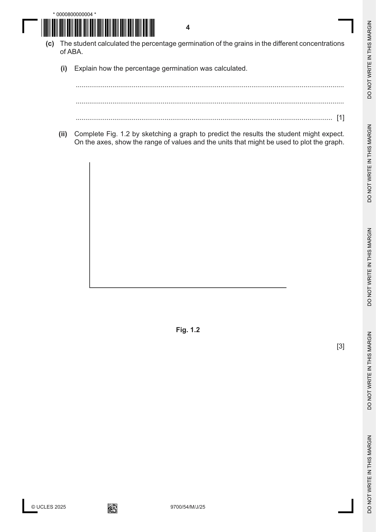 Cambridge A Level Biology 9700 2025 May/June Paper 5 · Variant 4 question paper, page 4 of 8
