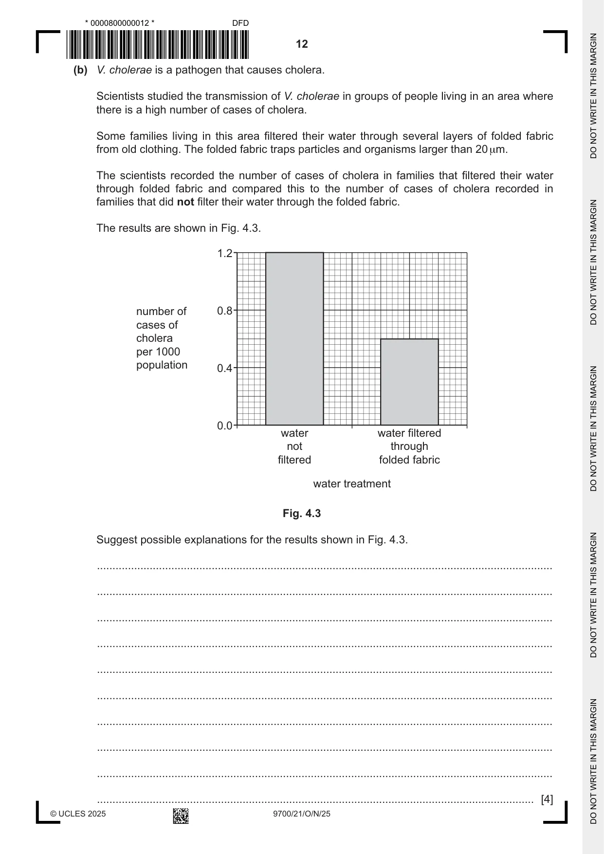 Cambridge A Level Biology 9700 2025 Oct/Nov Paper 2 · Variant 1 question paper, page 12 of 20