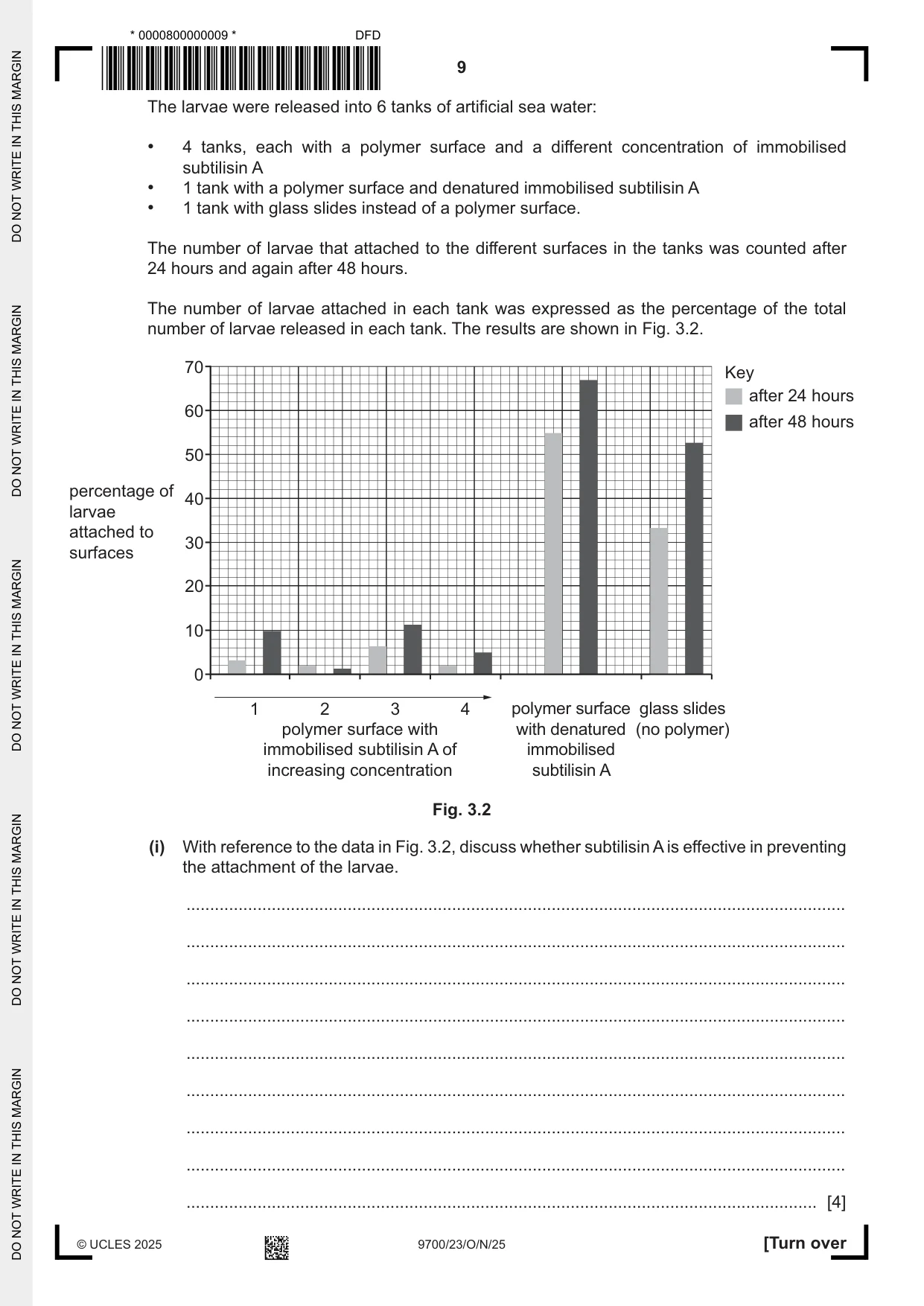 Cambridge A Level Biology 9700 2025 Oct/Nov Paper 2 · Variant 3 question paper, page 9 of 20