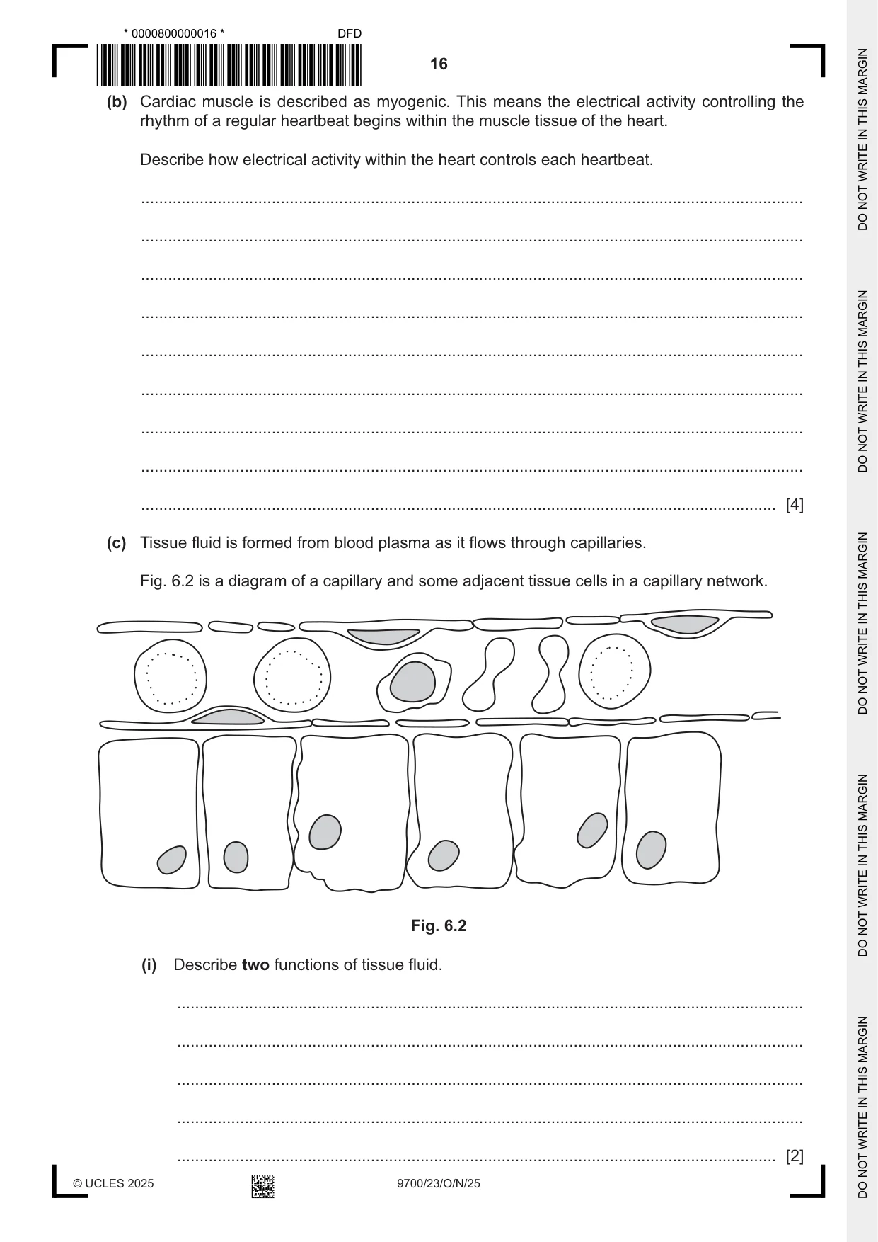 Cambridge A Level Biology 9700 2025 Oct/Nov Paper 2 · Variant 3 question paper, page 16 of 20