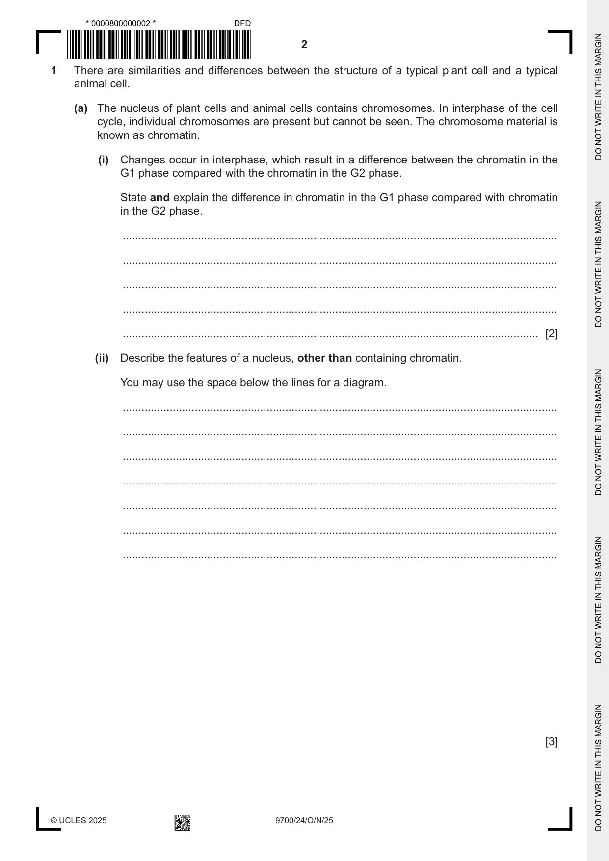Cambridge A Level Biology 9700 2025 Oct/Nov Paper 2 · Variant 4 question paper, page 2 of 16